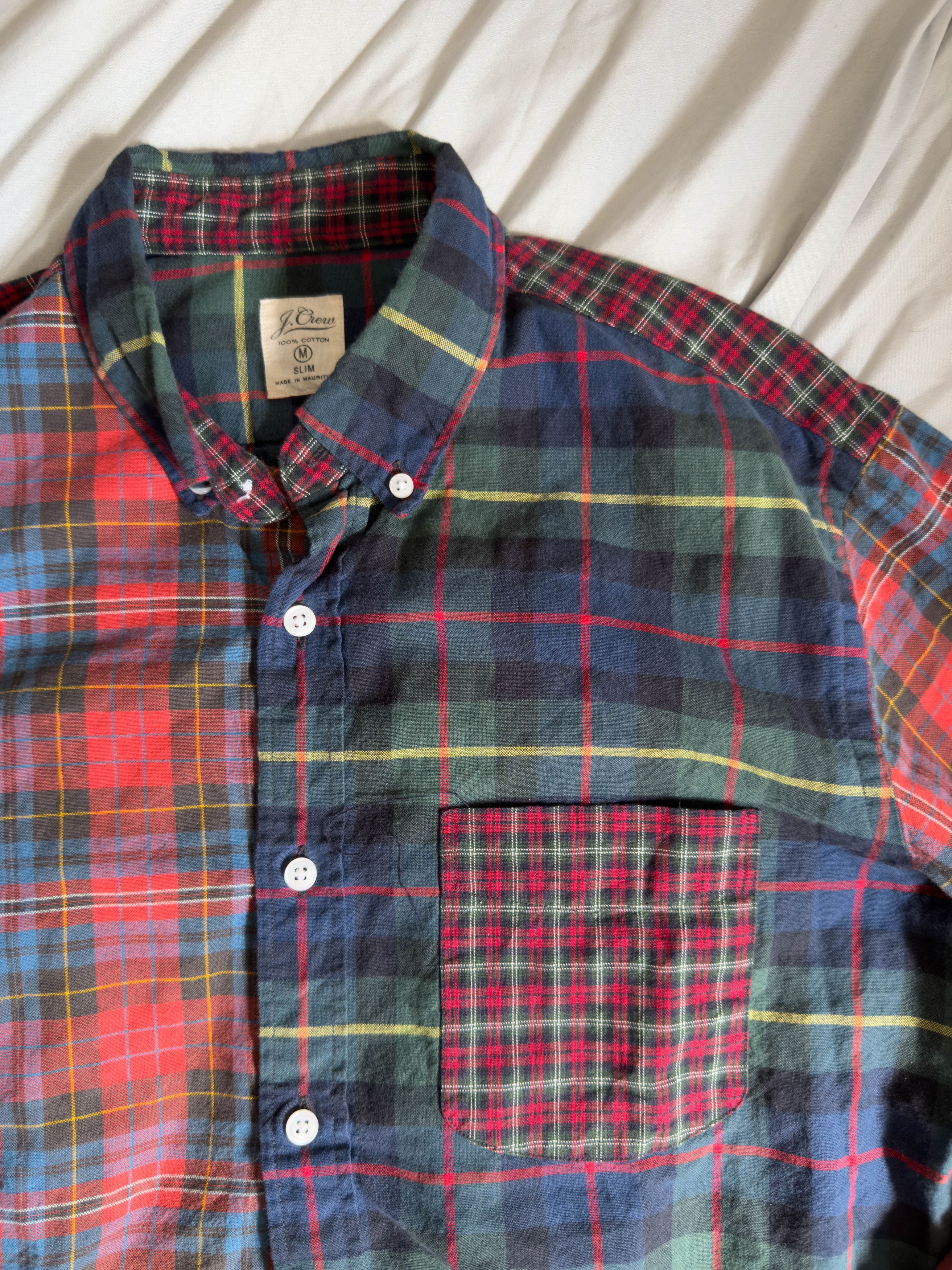 J.Crew J. Crew Tartan Patchwork shirt medium slim fit $98 Size US M / EU 48-50 / 2 - 3 Thumbnail