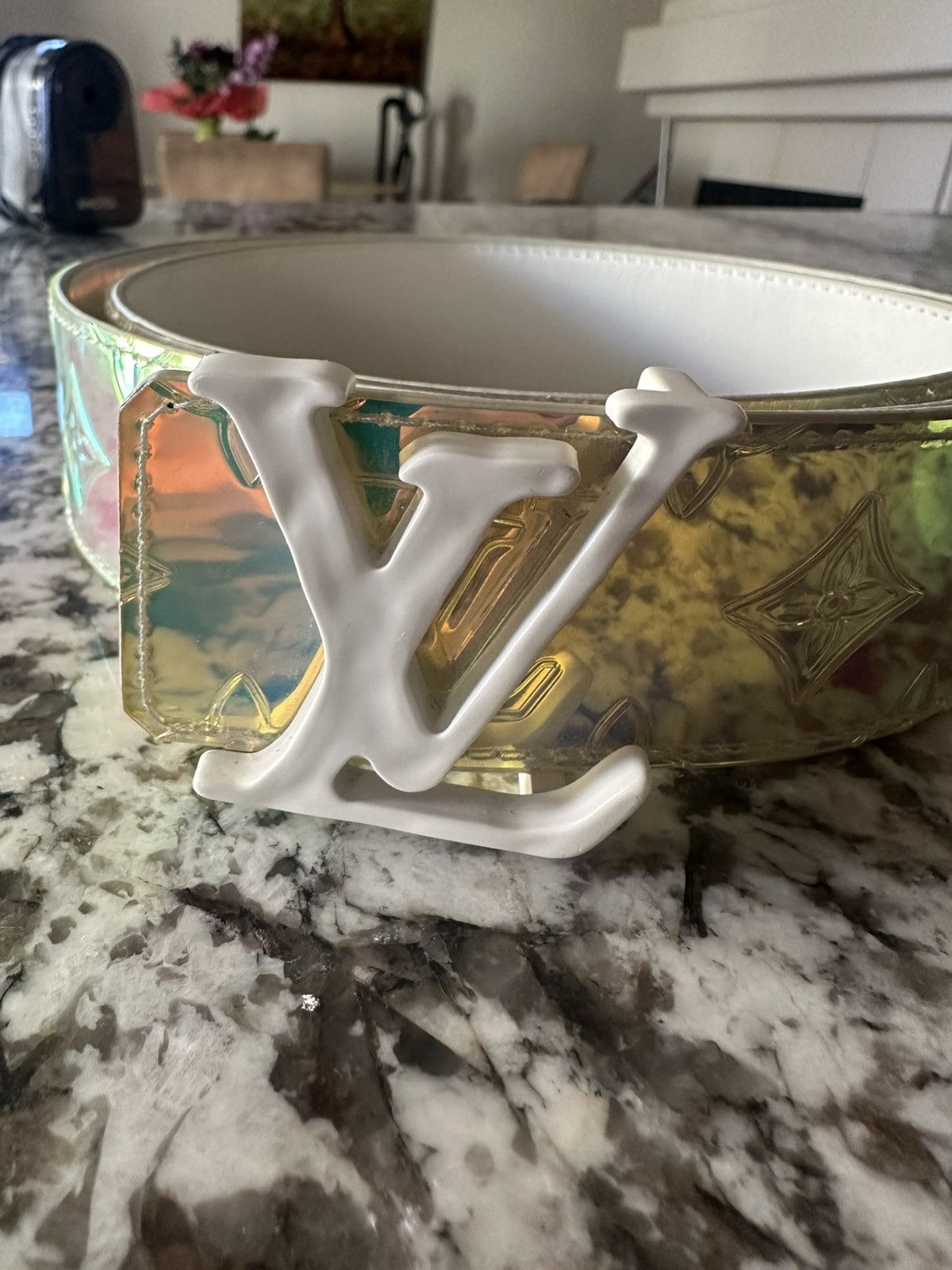 Louis Vuitton × Virgil Abloh Louis Vuitton Prism Belt Virgil Abloh Size 36 - 9 Thumbnail