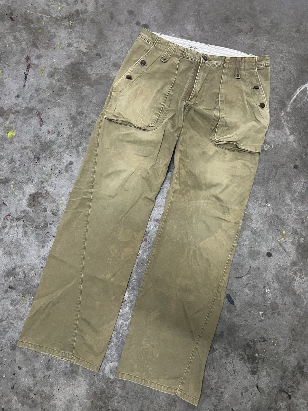 Designer × Japanese Brand BUSH PANT FADED BROWN BY H&M DENIM PANT Size US 34 / EU 50 - 5 Thumbnail