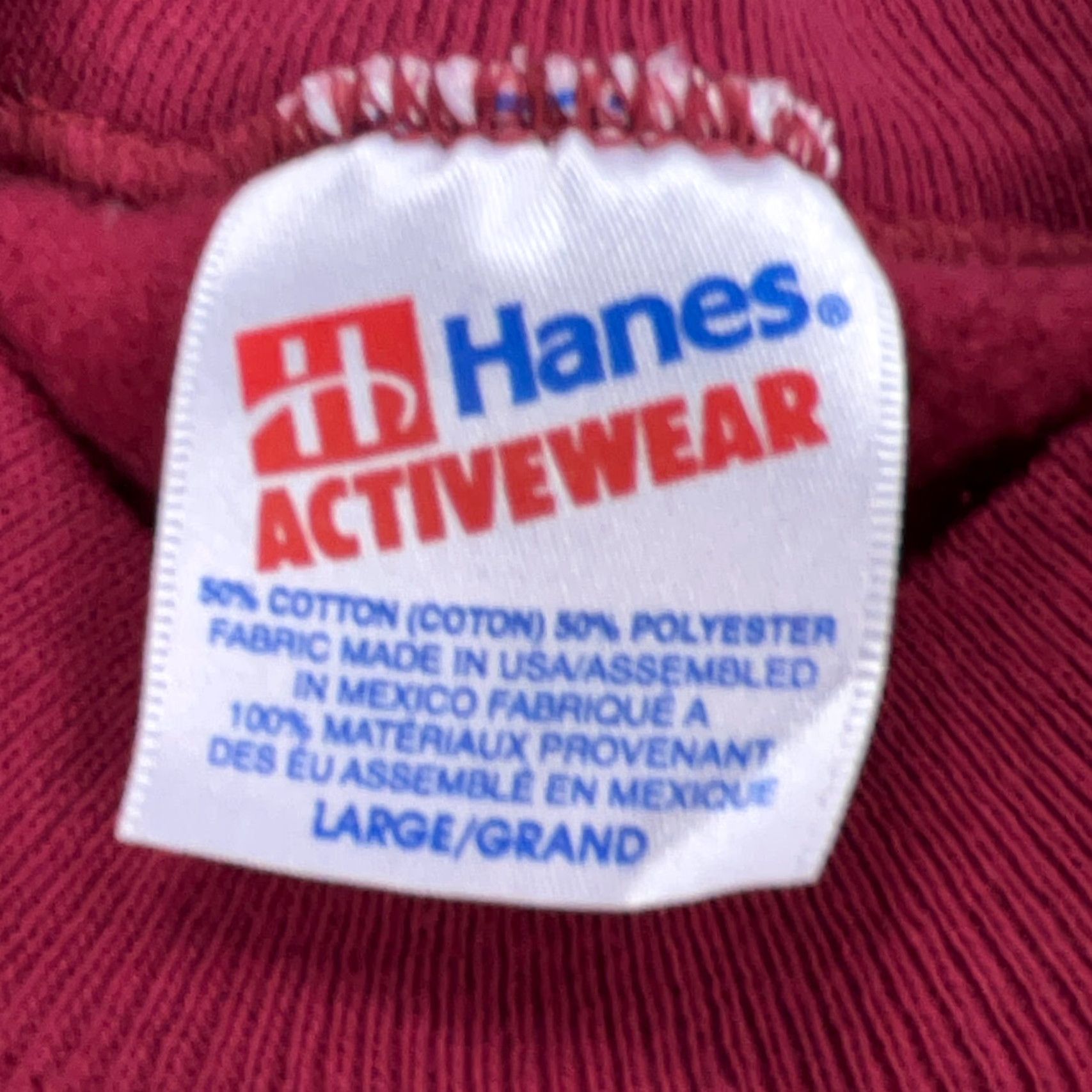 Hanes VINTAGE Hanes Sweatshirt Mens L Red Crewneck 90s 50/50 Cotton Blend Heavyweight Plain Size US L / EU 52-54 / 3 - 2 Thumbnail