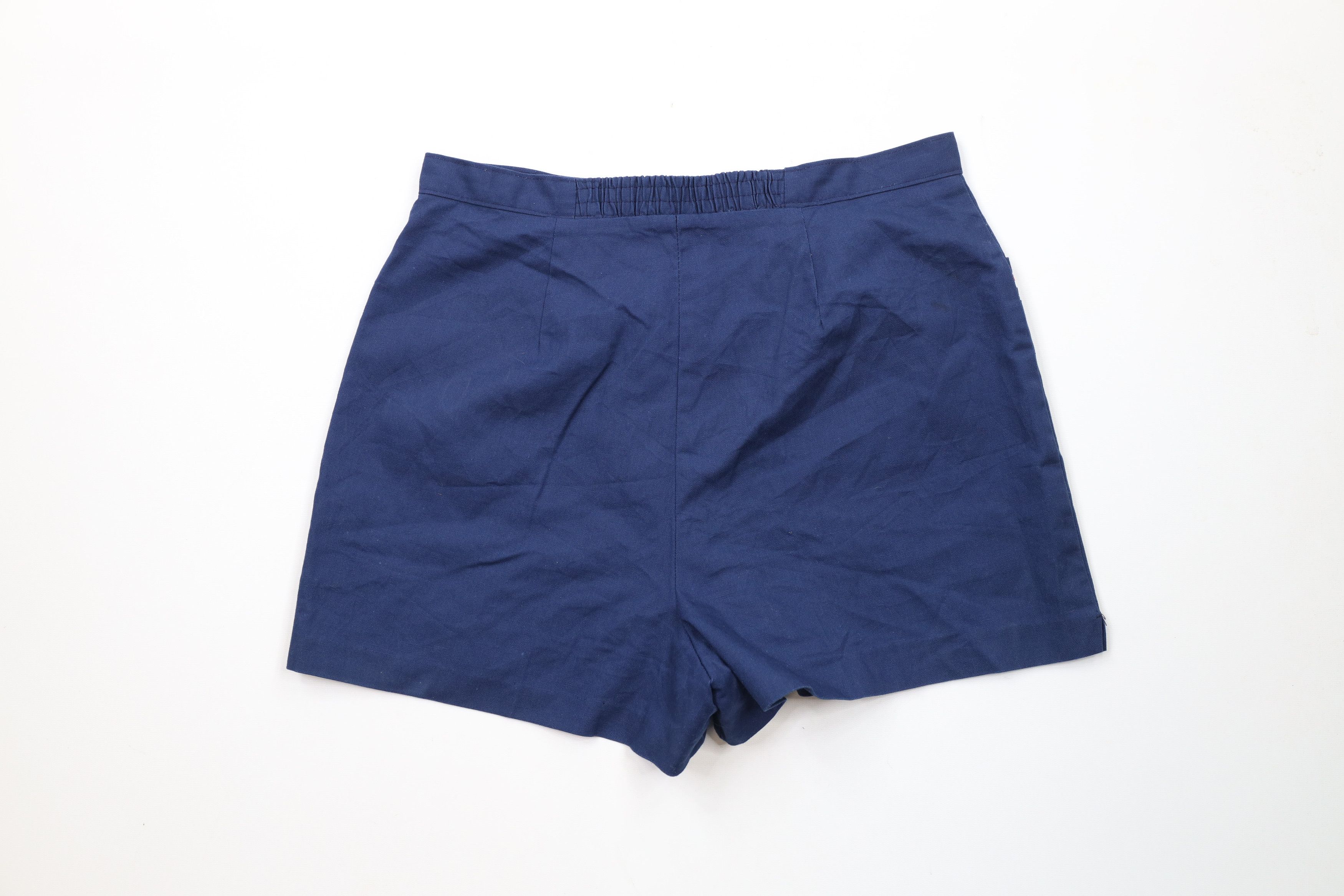 Vintage Vintage 70s Streetwear Above Knee Shorts Navy Blue USA Size 36" / US 14 / IT 50 - 11 Thumbnail