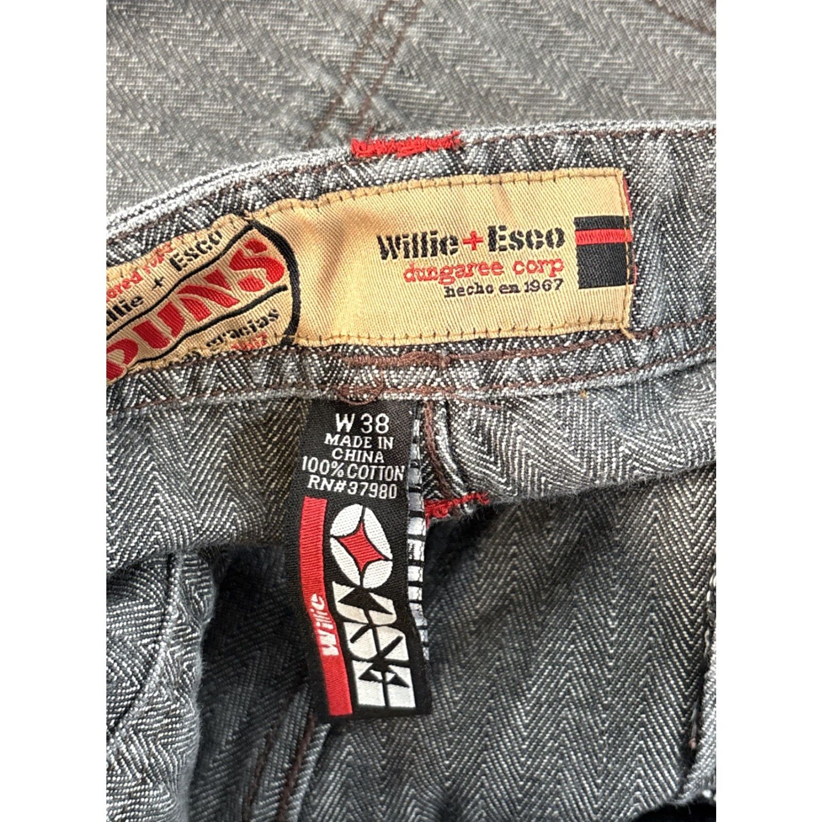 Vintage VINTAGE Willie Esco Jeans Mens Size 38x33 Wide-Leg Baggy Streetwear Hip Hop VTG Jeans Size US 38 / EU 54 - 6 Thumbnail