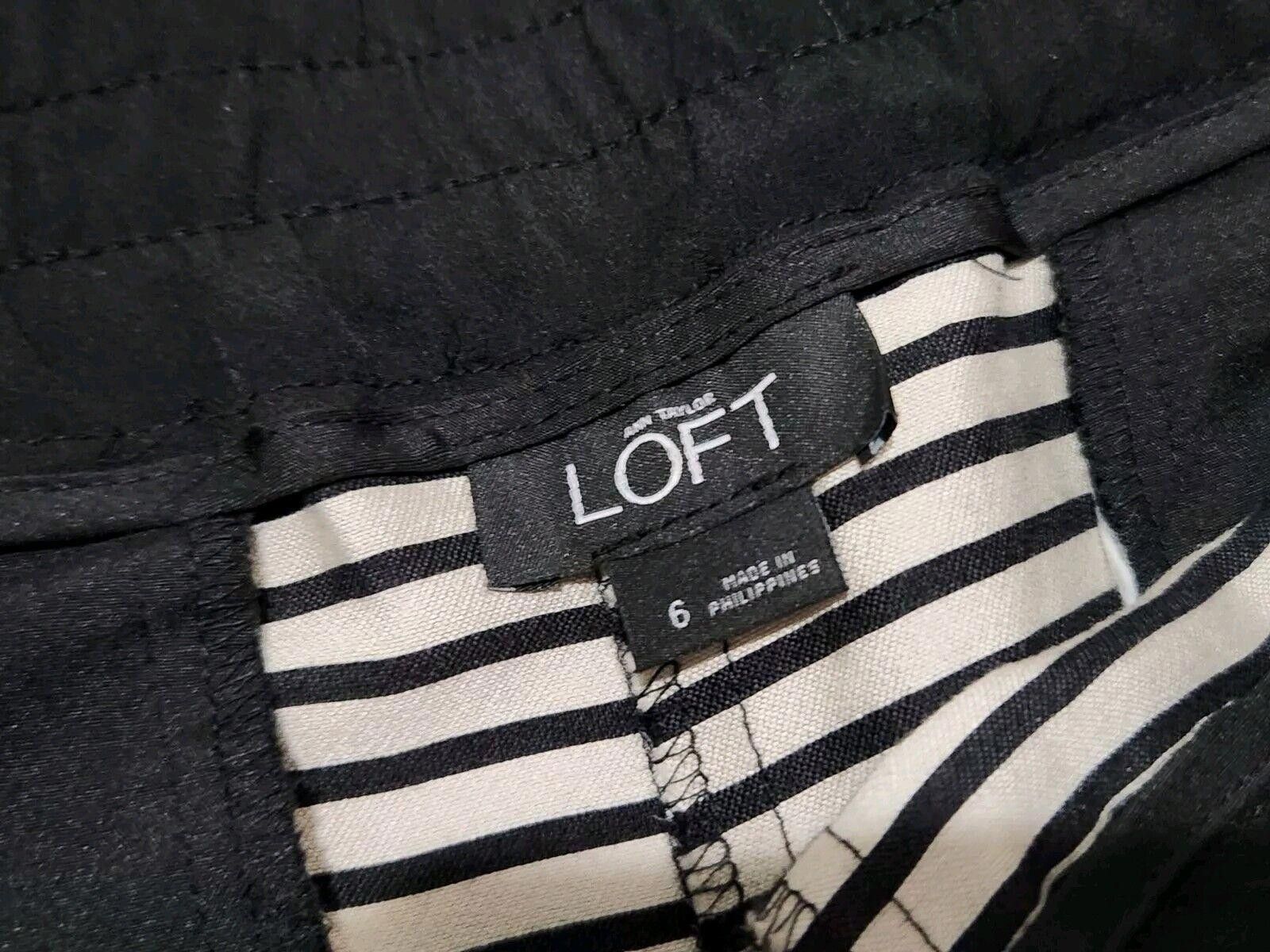 Ann Taylor Ann Taylor Loft Shorts Size 6 Tan Black Striped Metallic Size 28" / US 6 / IT 42 - 3 Thumbnail