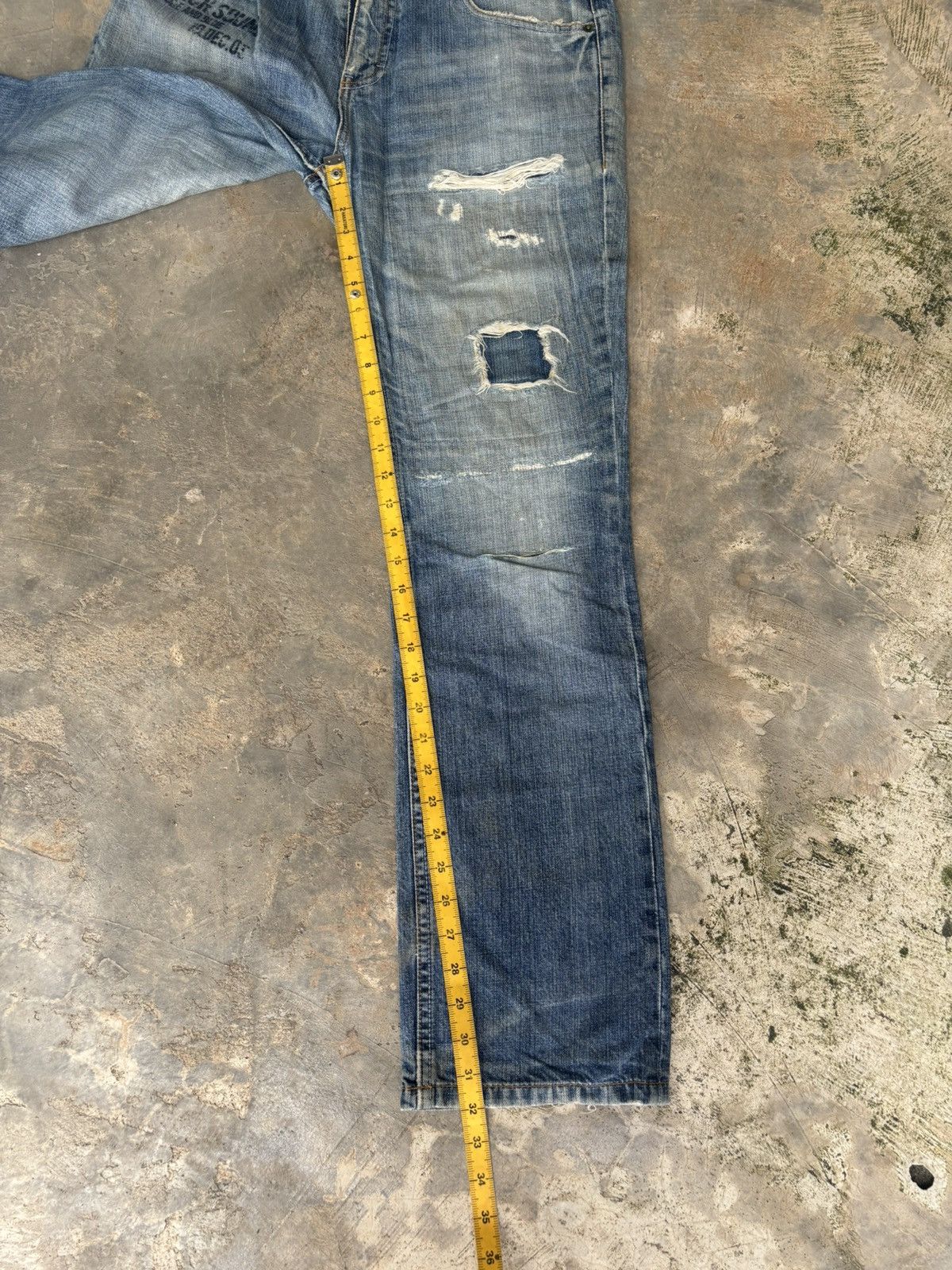 Hysteric Glamour Distressed Denim Nature And Blue Ifsixwasnine Style Jeans Size US 33 - 17 Thumbnail