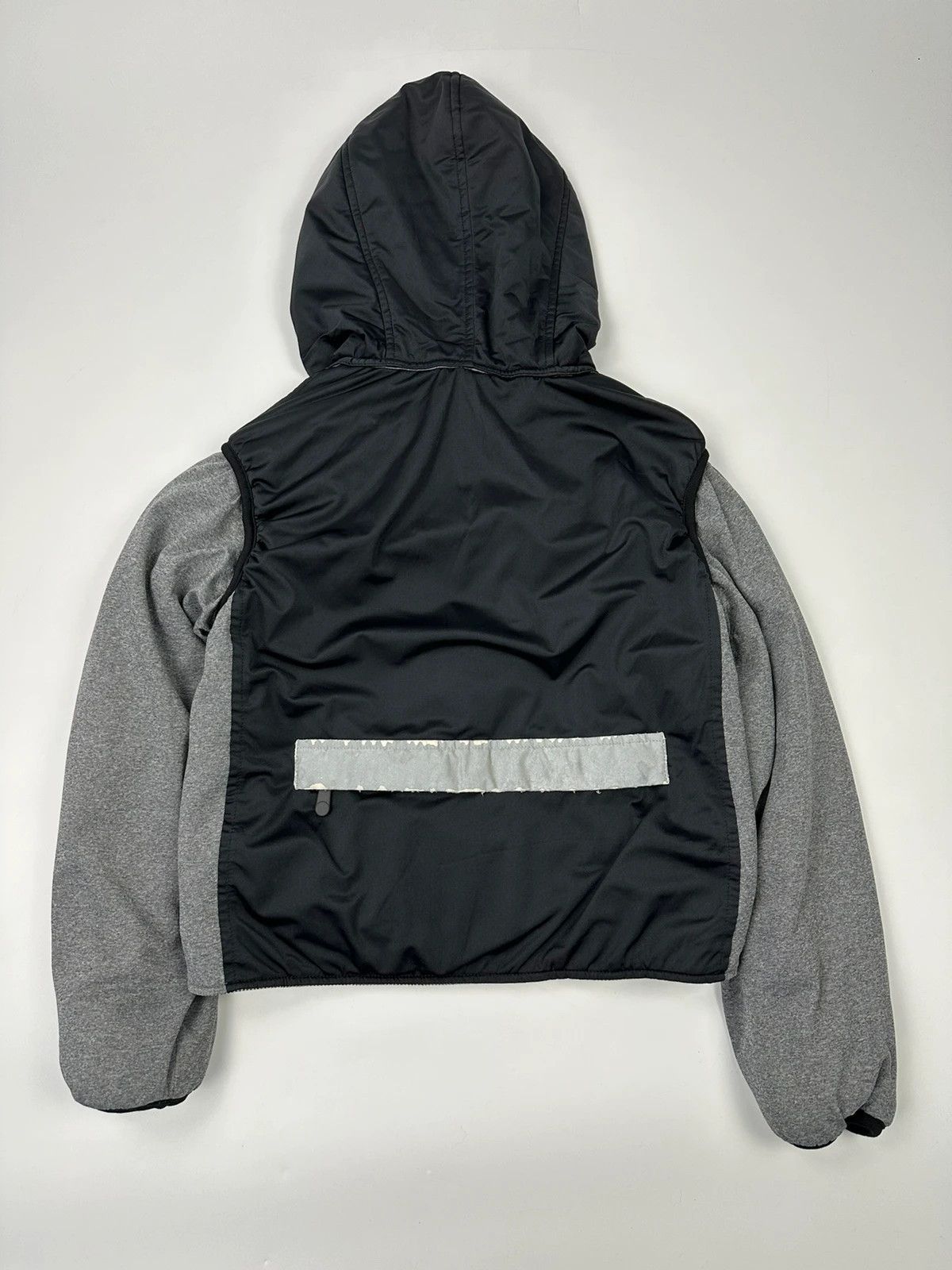 Marithe + Francois Girbaud Marithé François Girbaud 80s Puffy Black Grey Hooded Jacket Size M / US 6-8 / IT 42-44 - 9 Thumbnail
