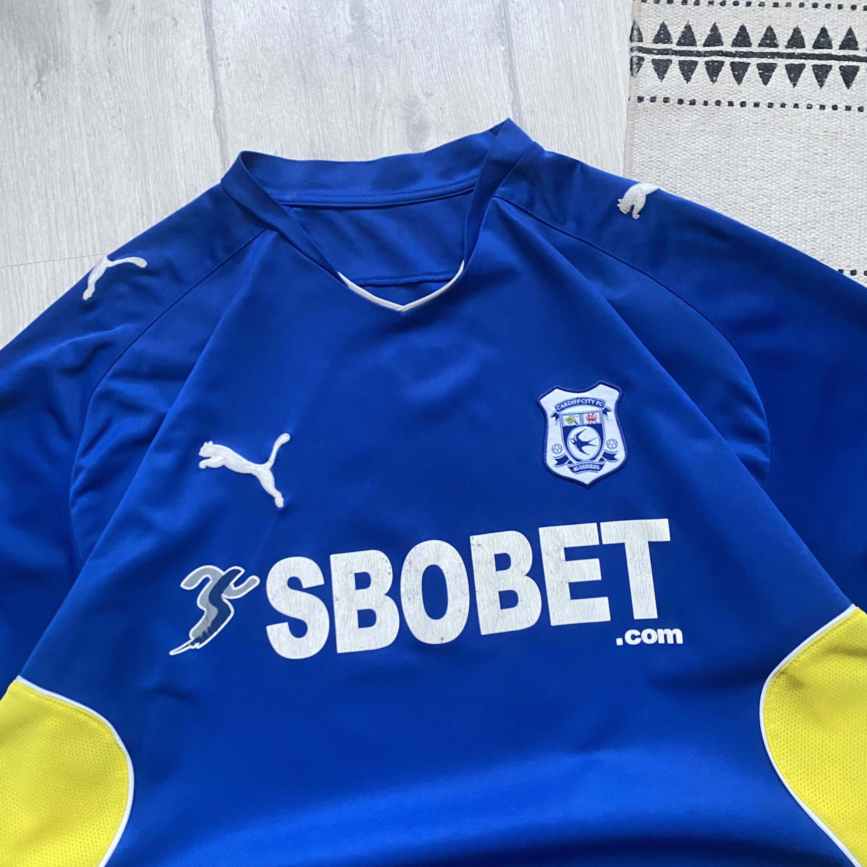Umbro ⚽️ Vintage Blockore Cardiff City FC jersey Football Size US L / EU 52-54 / 3 - 2 Thumbnail