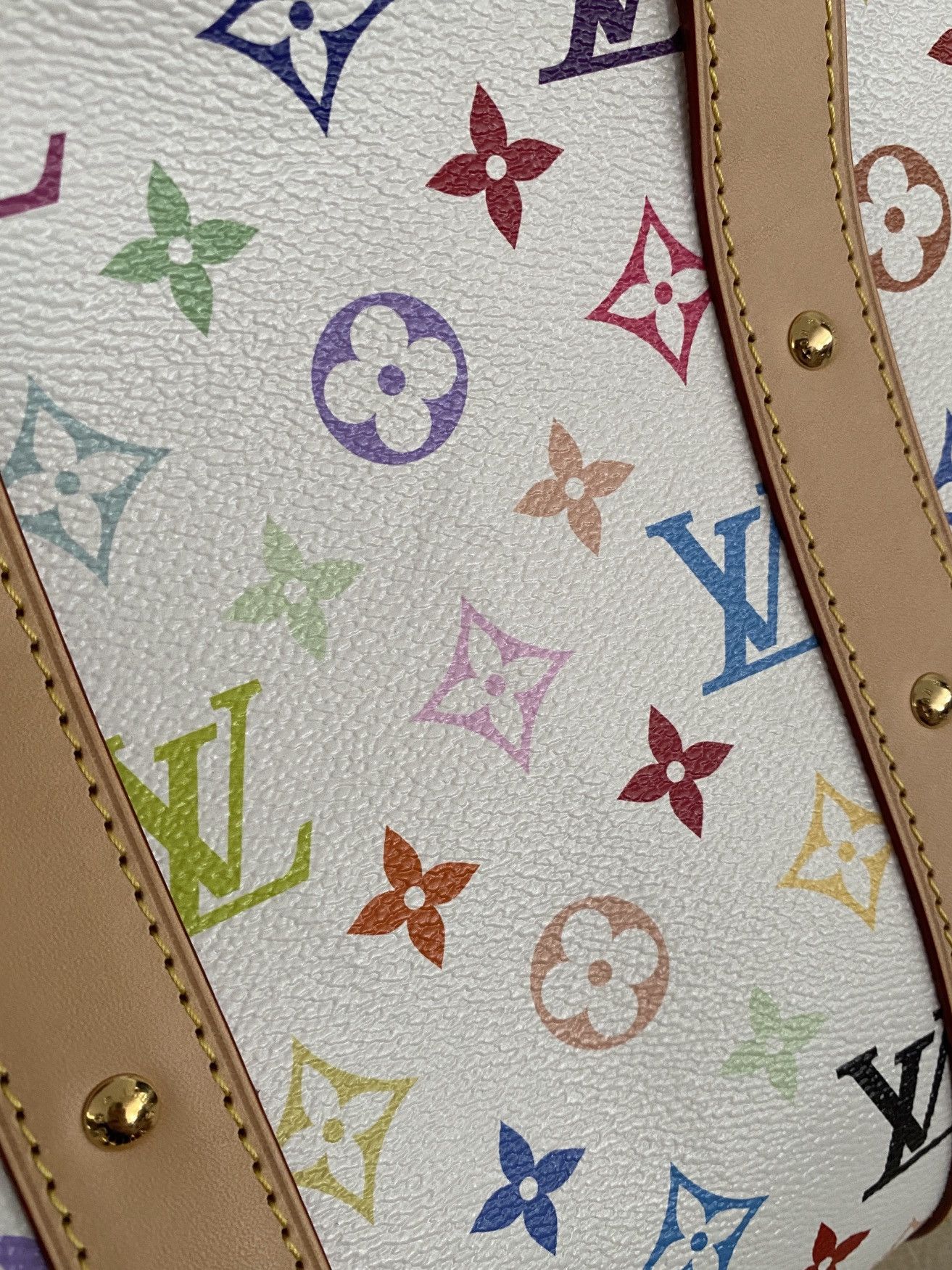 Louis Vuitton × Takashi Murakami Louis Vuitton Murakami Keepall Bandoulière 45 Monogram White Size ONE SIZE - 10 Thumbnail