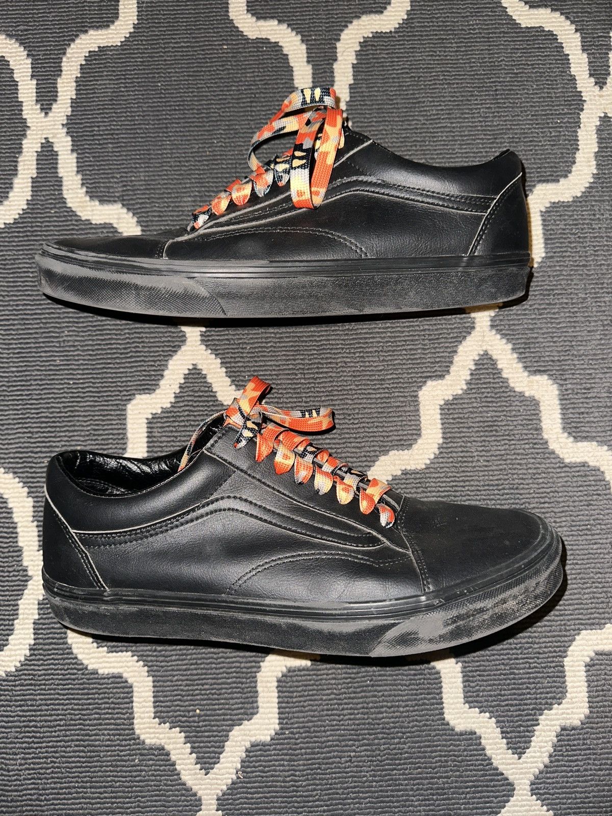 Vans Black leather vans size 11.5 Size US 11.5 / EU 44-45 - 4 Thumbnail