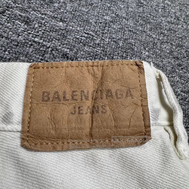 Balenciaga Balenciaga Size S Splashed Ink Washed Wide Leg Denim Pants Size US 27 - 6 Thumbnail