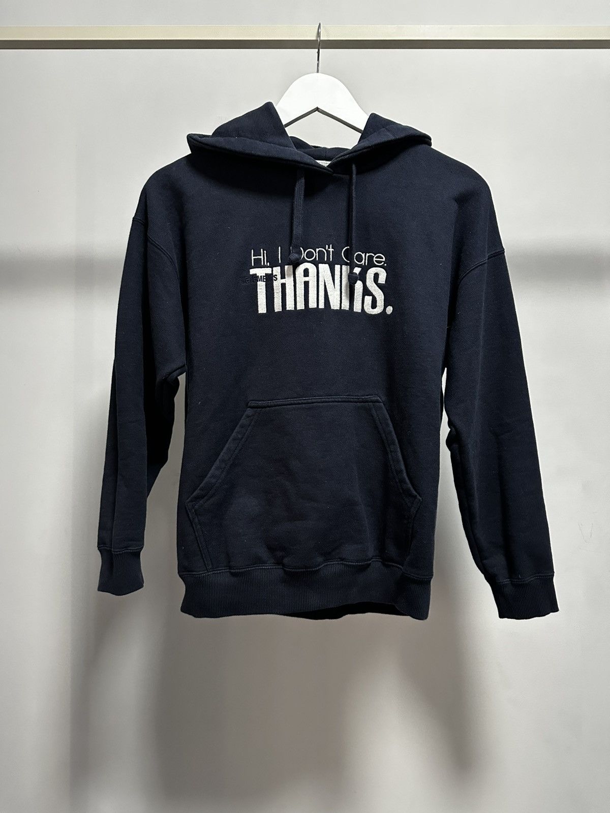 Vetements hi i dont care hoodie
