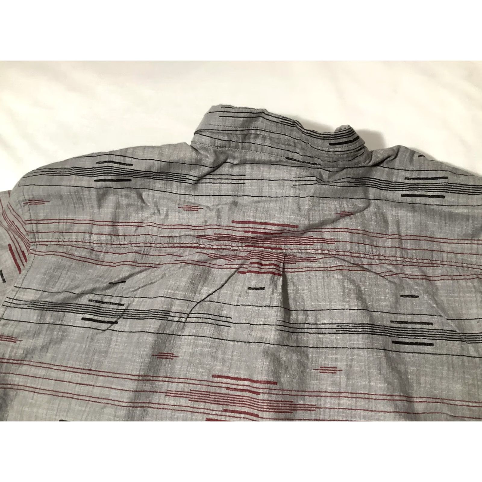Prana prAna Shirt Mens XL Gray Red Stripe Button Front Long Sleeve Casual Outdoor Size US XL / EU 56 / 4 - 7 Thumbnail