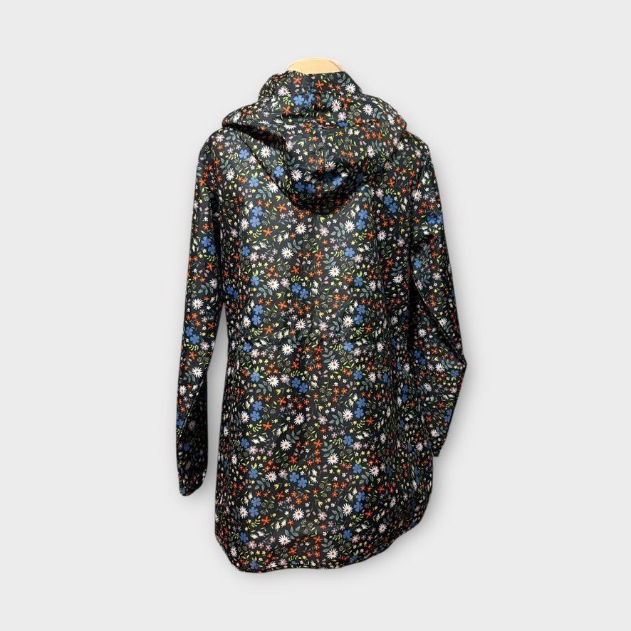 Other Packable Lightweight Rain Windbreaker Medium Black Floral Re Size M / US 6-8 / IT 42-44 - 6 Thumbnail