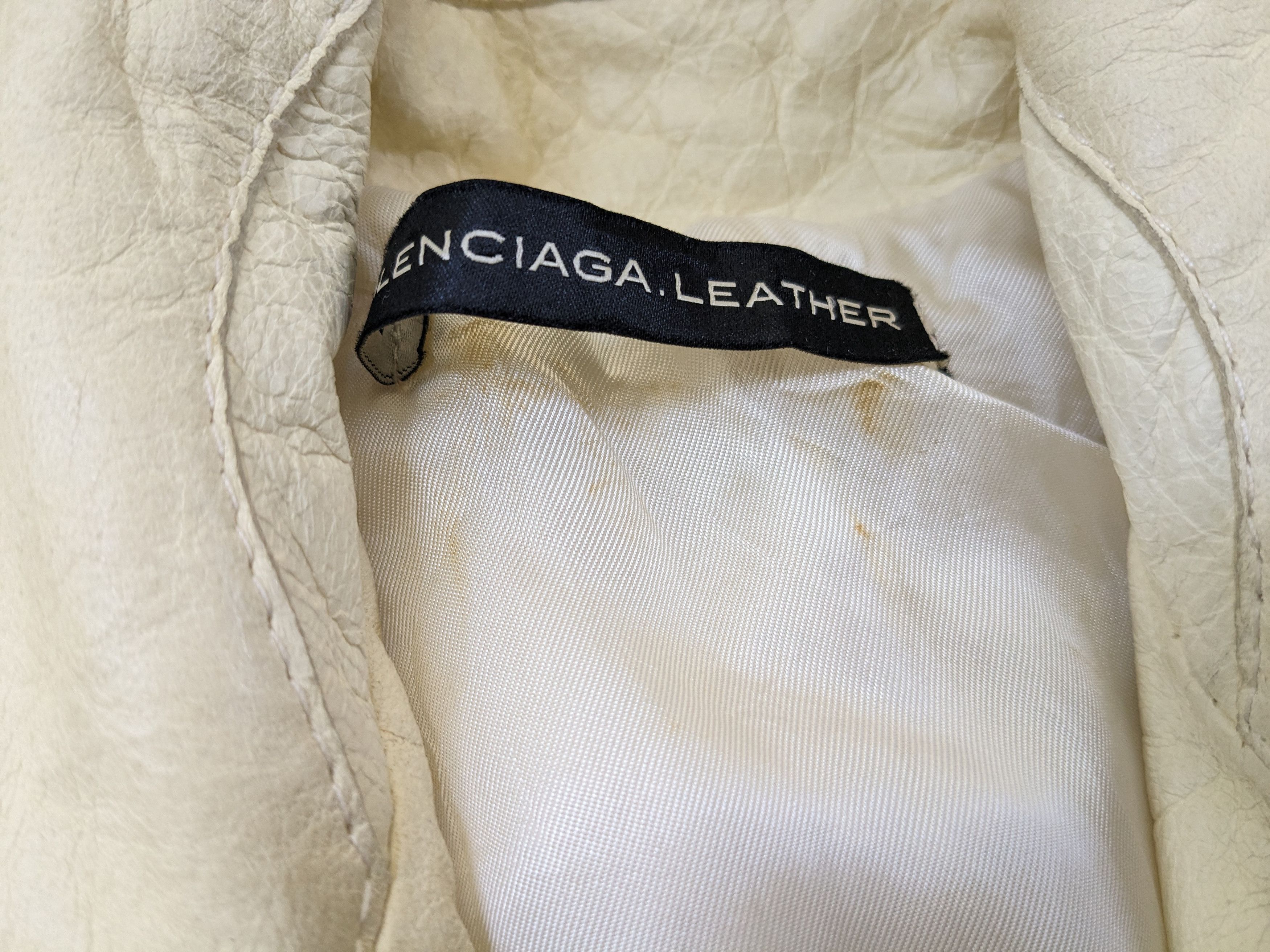 Balenciaga Women's Balenciaga Leather Moto Jacket White 38 Lambskin Size XS / US 0-2 / IT 36-38 - 8 Thumbnail