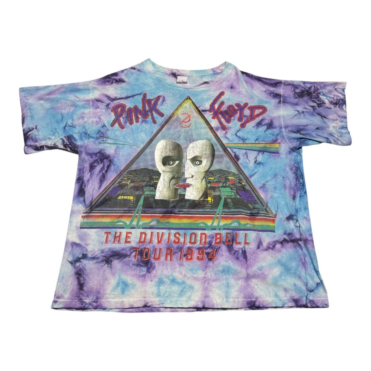 Vintage 1994 Pink Floyd The Division Bell AOP Shirt Men's Boxy XL Size US XL / EU 56 / 4 - 1 Thumbnail