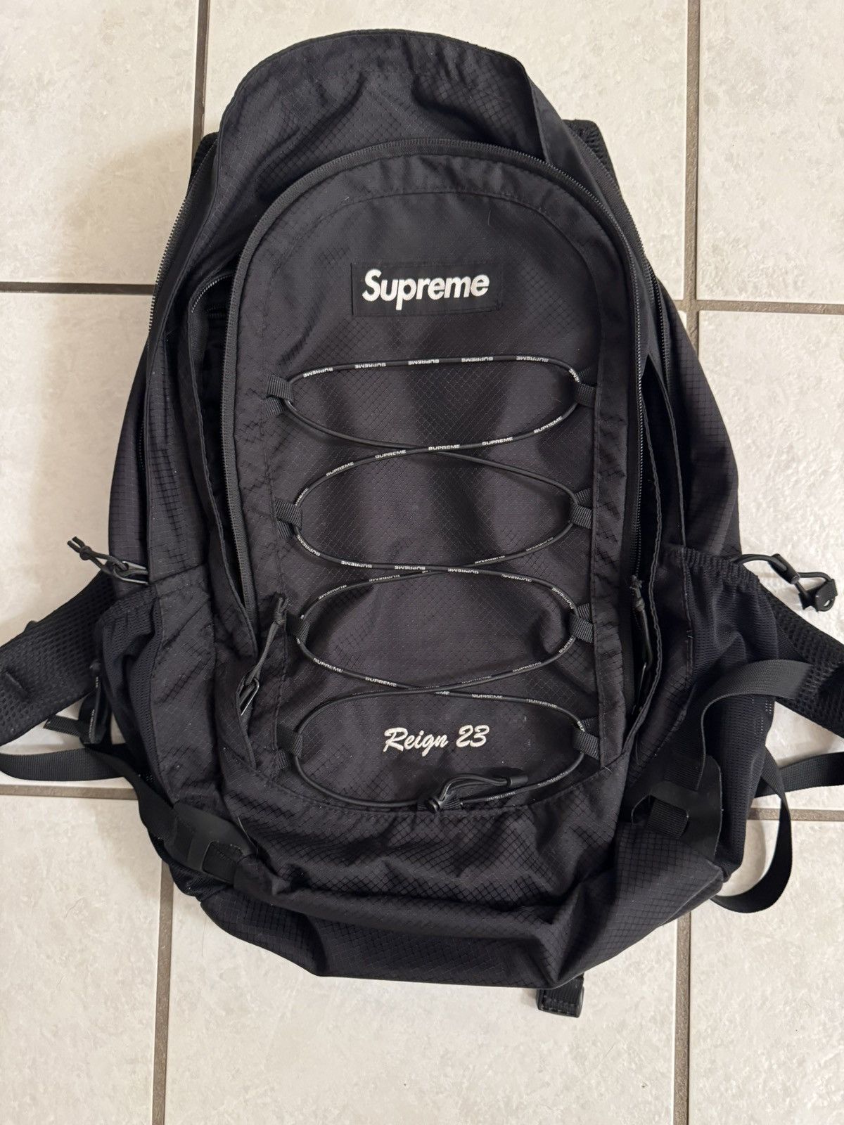 B.B. Simon × Supreme Supreme B.B. Simon Studded Denim Backpack in