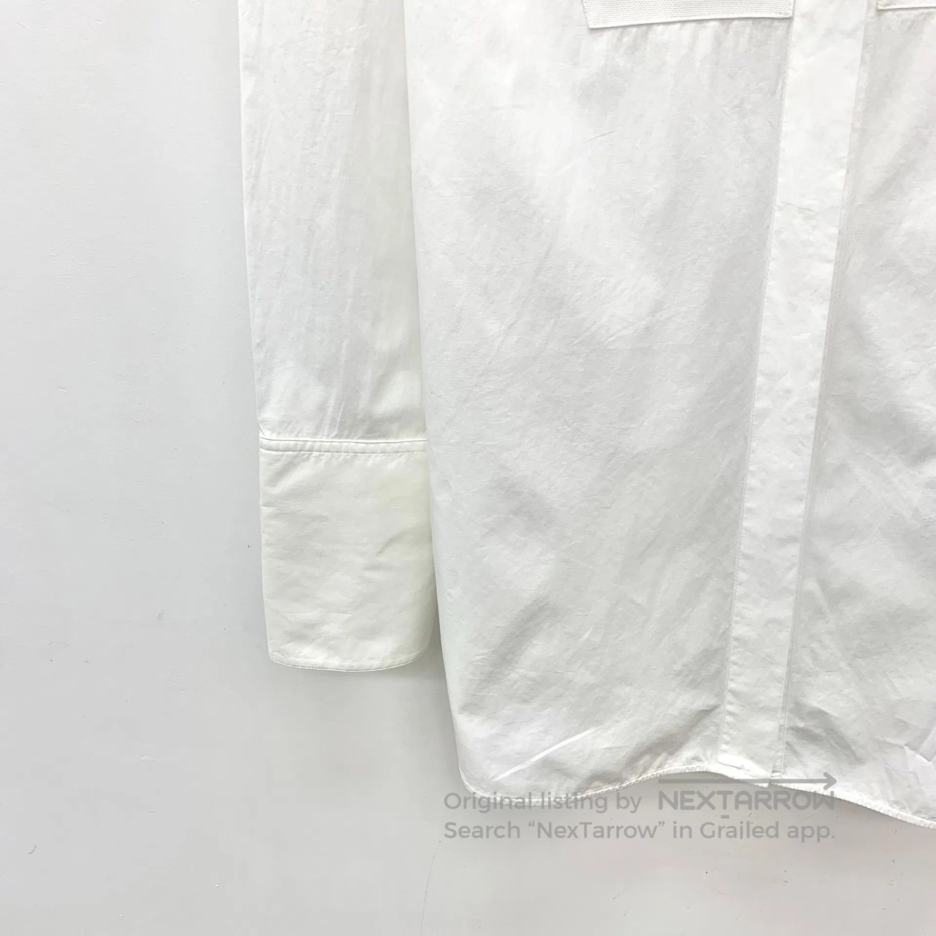 Celine CELINE White cotton round neck long sleeve shirt| Size S / US 4 / IT 40 - 4 Thumbnail