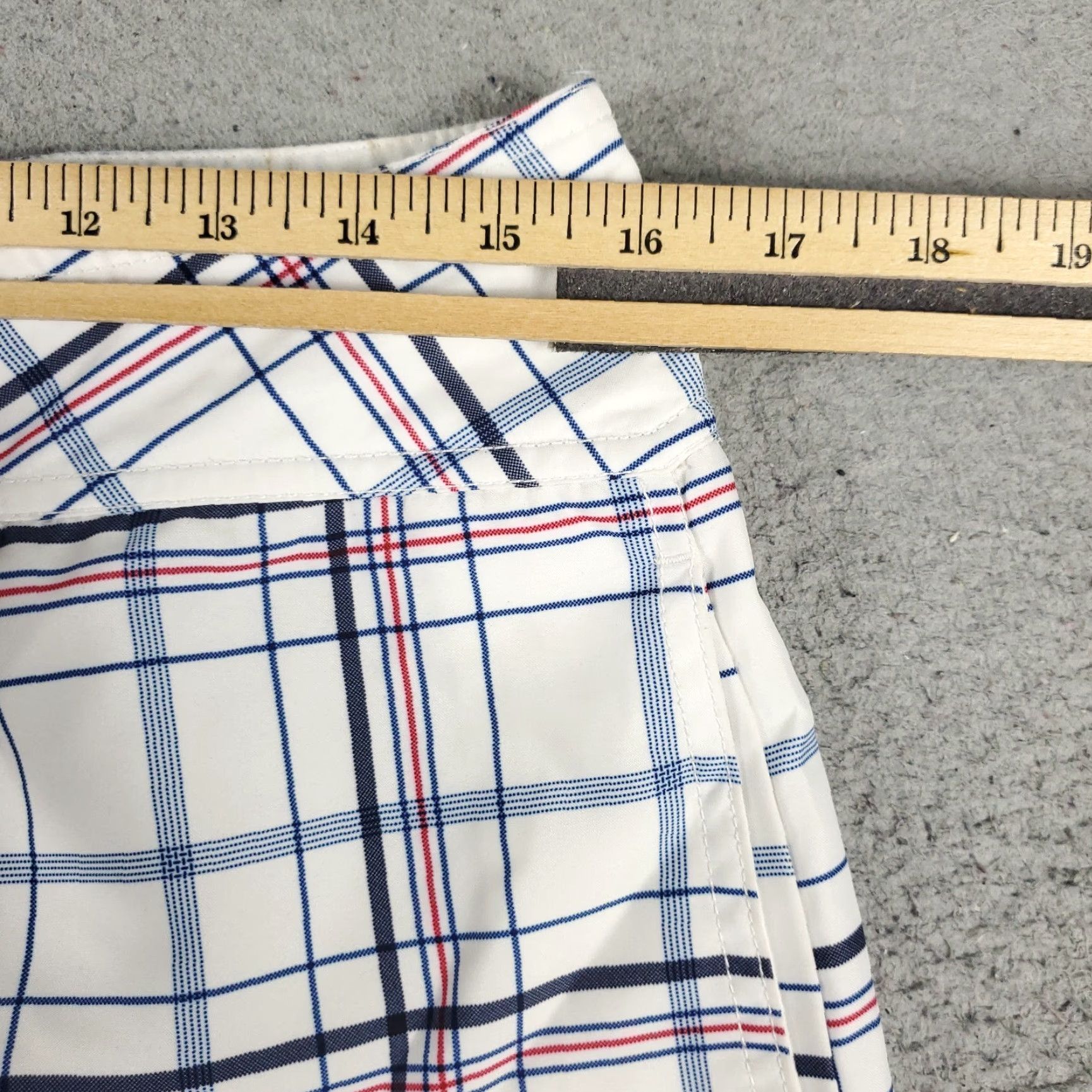 Nautica Nautica Shorts 32 White Blue Plaid Tropical Beach Surf Trunks Mens Bottom Navy? Size US 32 / EU 48 - 4 Thumbnail