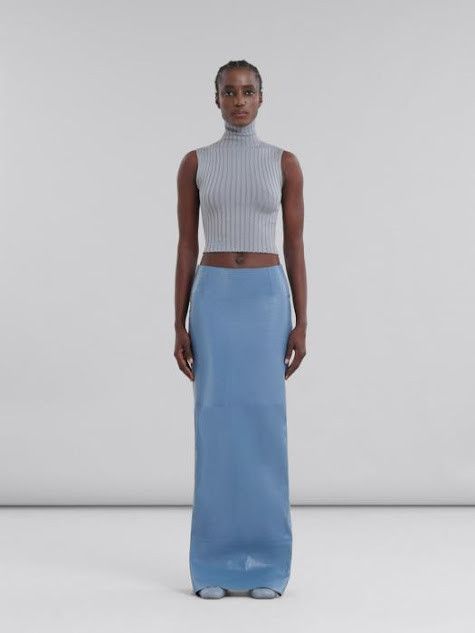Marni oc11z0525 Maxi Skirt in Blue Size 26" / US 2 / IT 38 - 1 Thumbnail