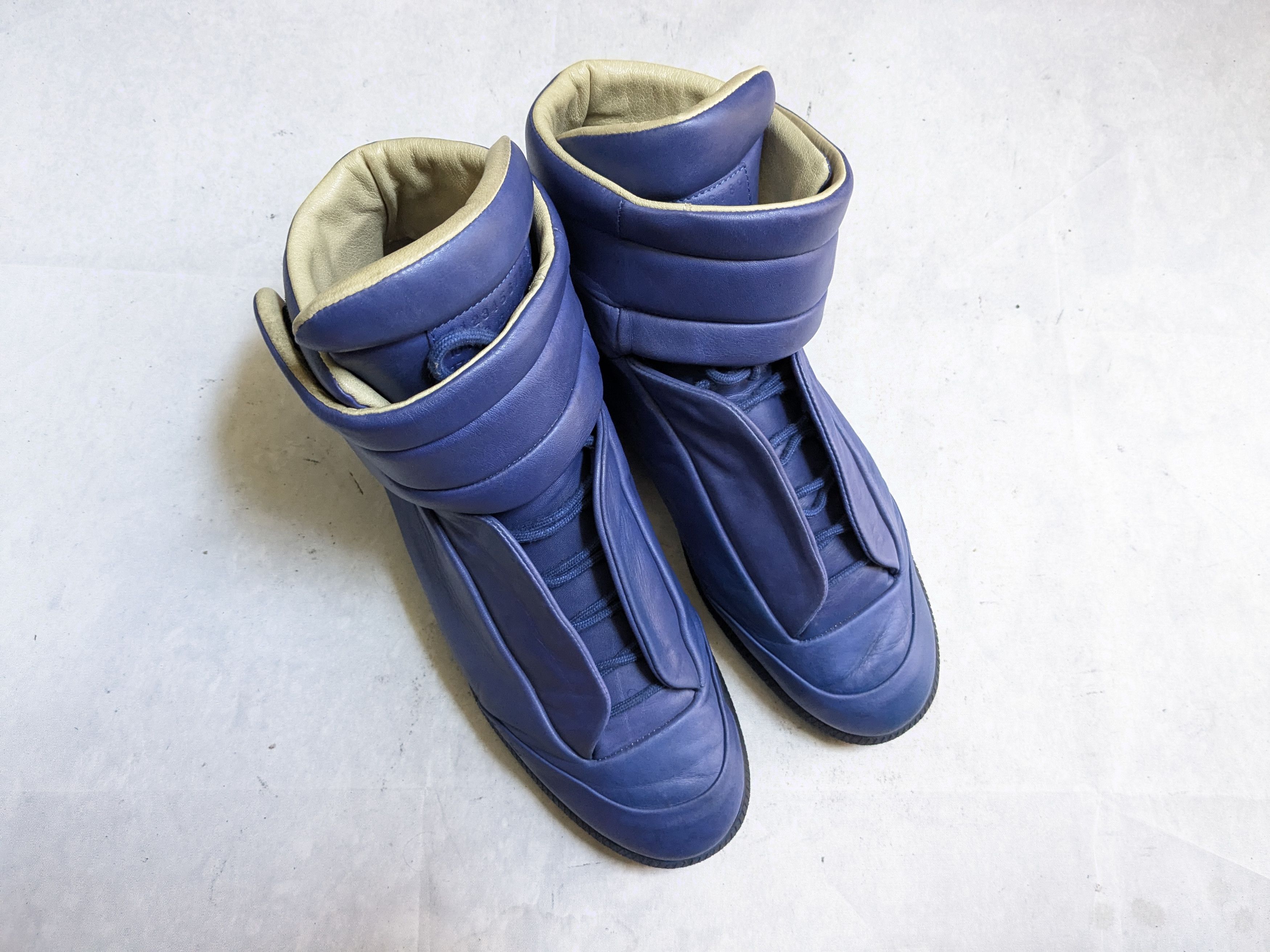 Maison Margiela Maison Margiela Future Blue 12 45 High Tops Leather Size US 12 / EU 45 - 4 Thumbnail