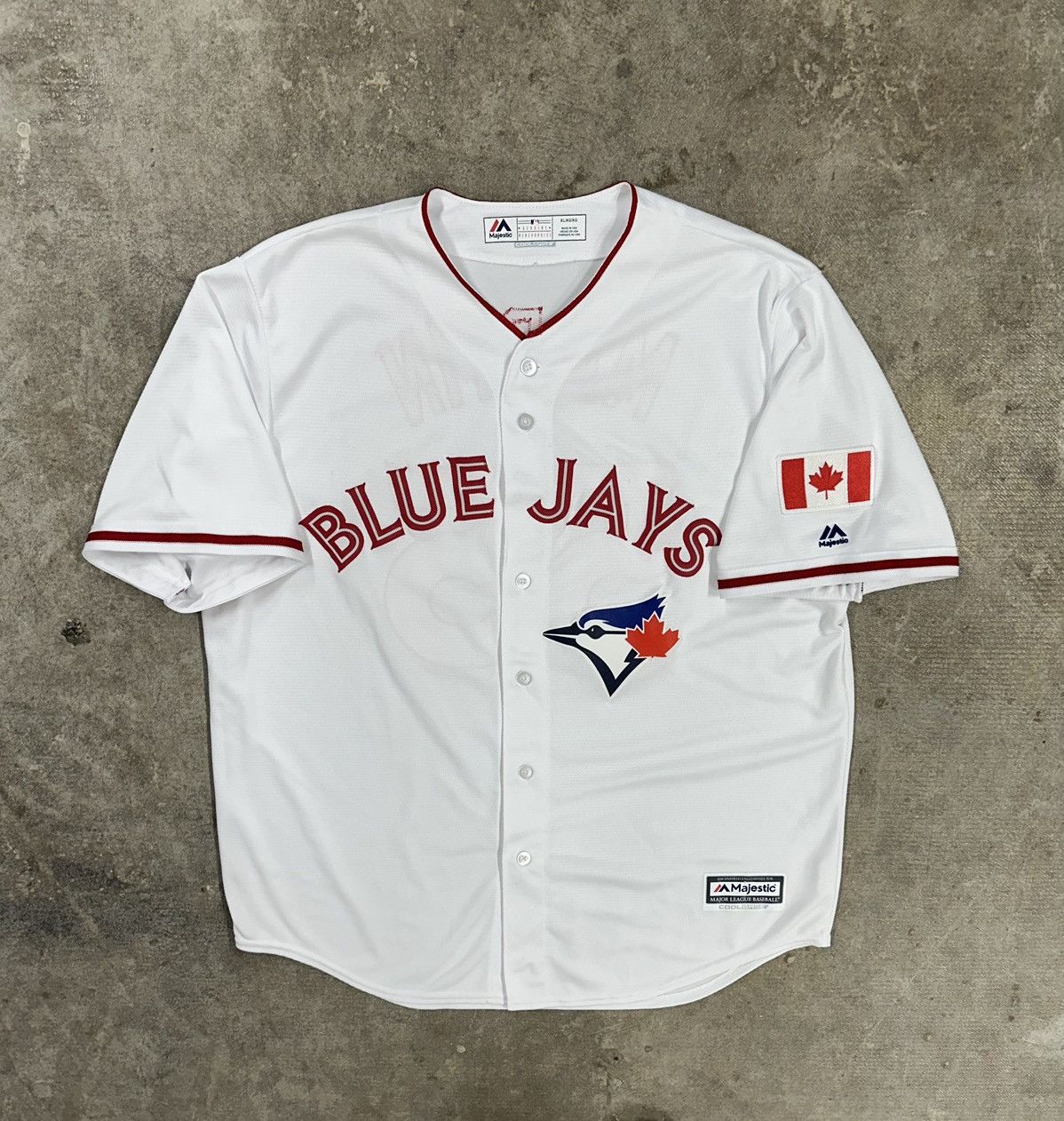 Majestic Majestic Toronto Blue Jays Martin Canada Day Authentic RARE Size US XL / EU 56 / 4 - 1 Thumbnail