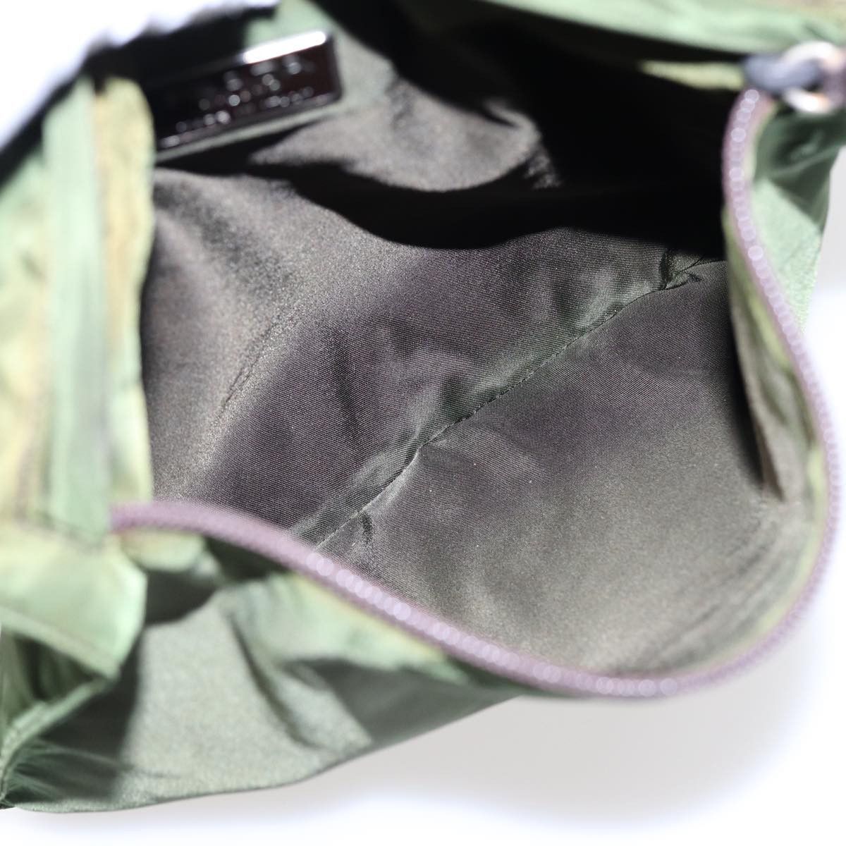 Prada PRADA Shoulder Bag Nylon Khaki Dark Brown Silver Size ONE SIZE - 16 Thumbnail
