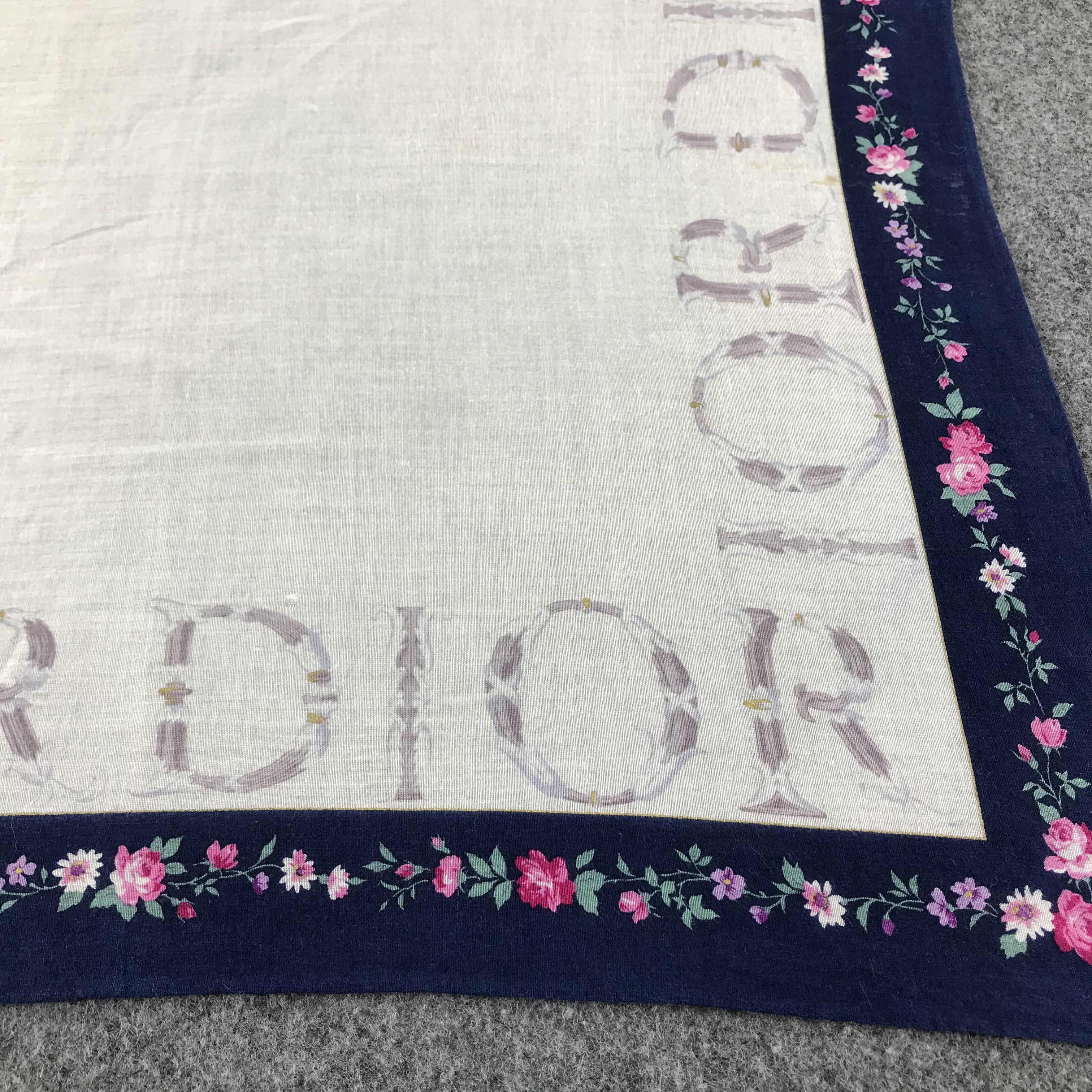 Christian Dior Monsieur Christian Dior Floral Handkerchief Neckerchief Bandana H190 Size ONE SIZE - 4 Thumbnail