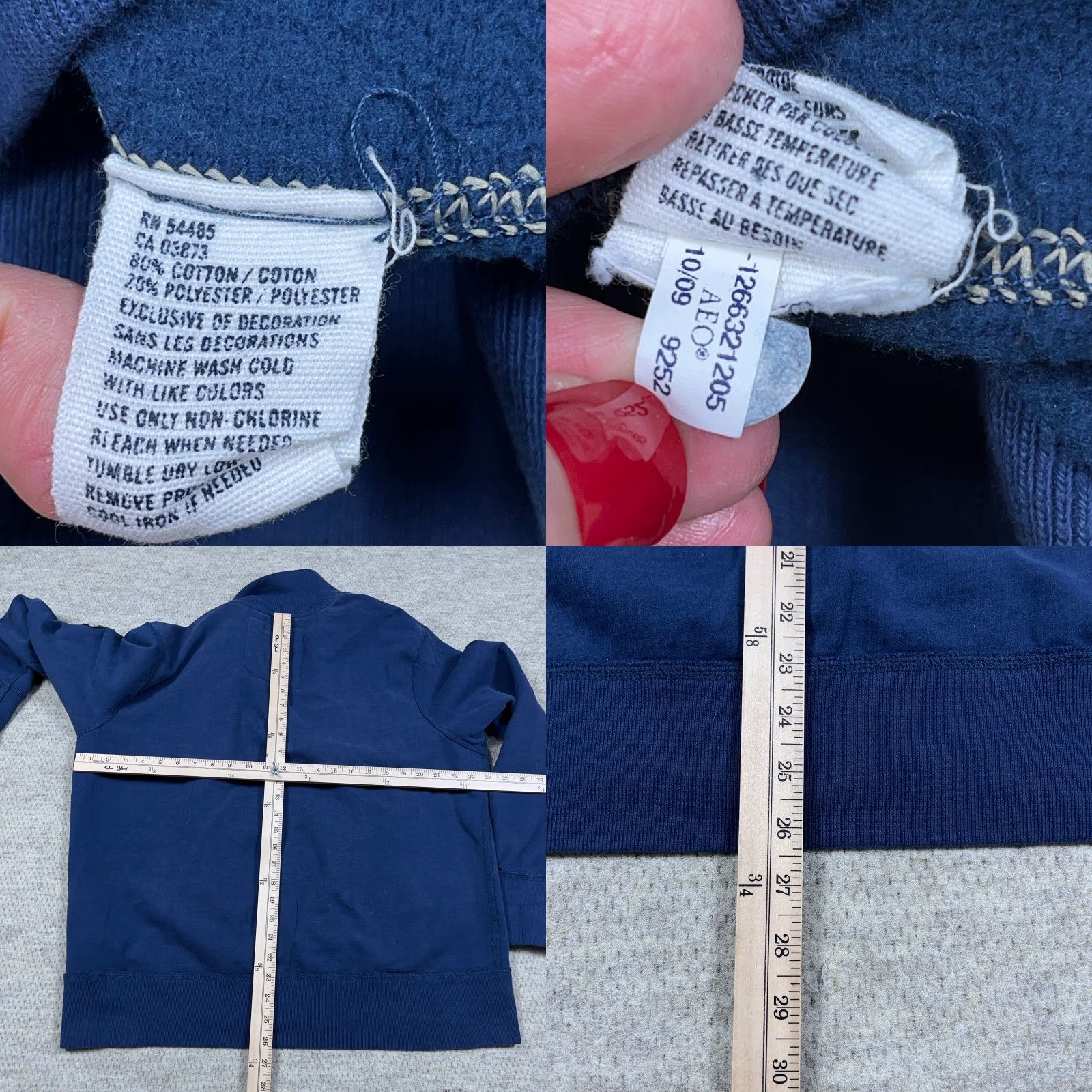 American Eagle Outfitters VINTAGE American Eagle Outfitters Sweatshirt Men XL Blue Pullover 1/4 Zip Hooded Mock Neck Fleece Logo Embroidered Pocket Sweatshirt Size US XL / EU 56 / 4 - 8 Thumbnail