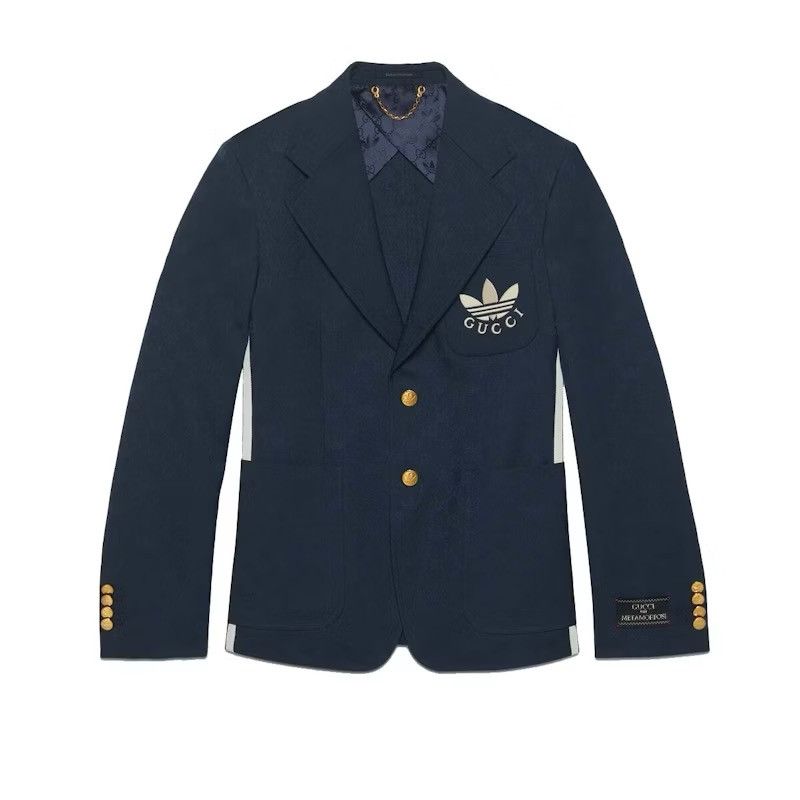 Adidas × Gucci Adidas x Gucci Jacquard Formal Jacket Blazer Size US L / EU 52-54 / 3 - 1 Thumbnail