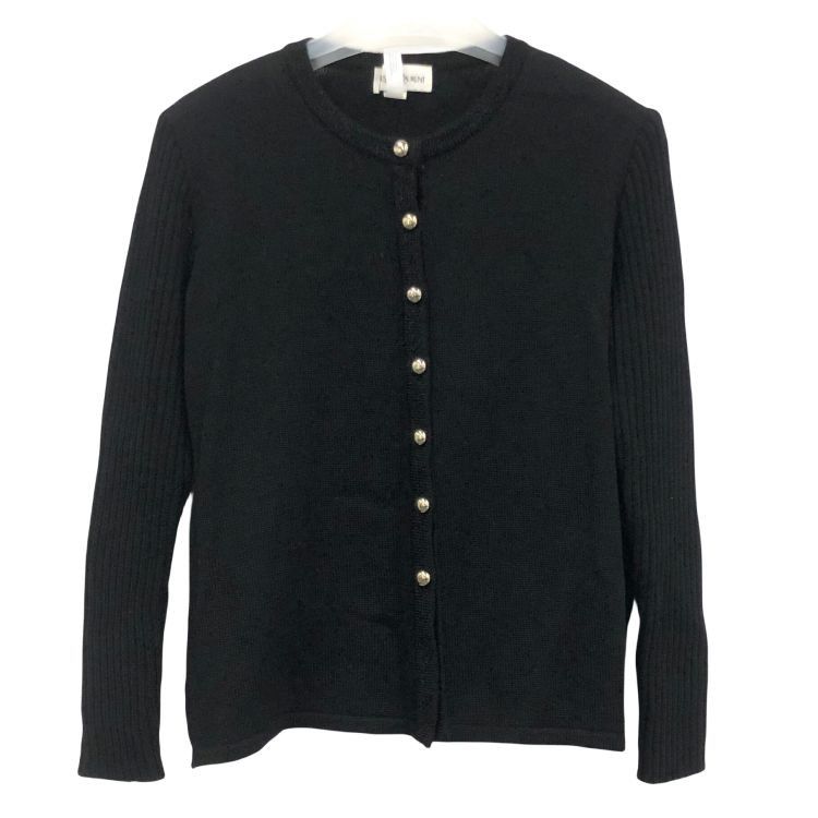 Saint Laurent Paris Saint Laurent Metallic Wool Sweater Size L Size L / US 10 / IT 46 - 1 Thumbnail