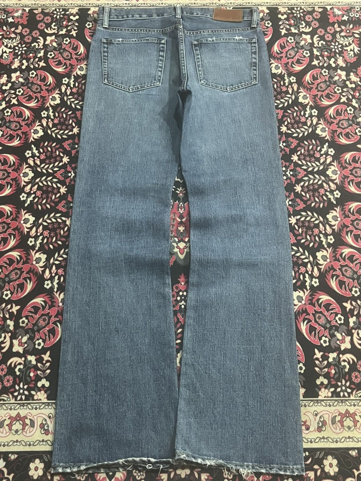 Undercover × Uniqlo Vintage Uniqlo Classic Blue Washed Distressed Flare Jeans Size US 31 - 2 Thumbnail