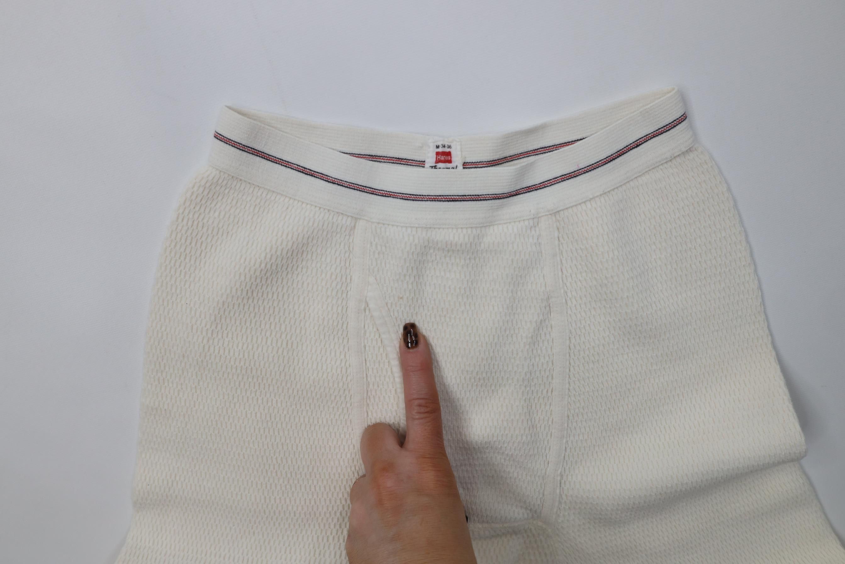 Hanes Vintage 60s Hanes Thermal Knit Joggers Pants Base Layer USA Size US 34 / EU 50 - 5 Thumbnail