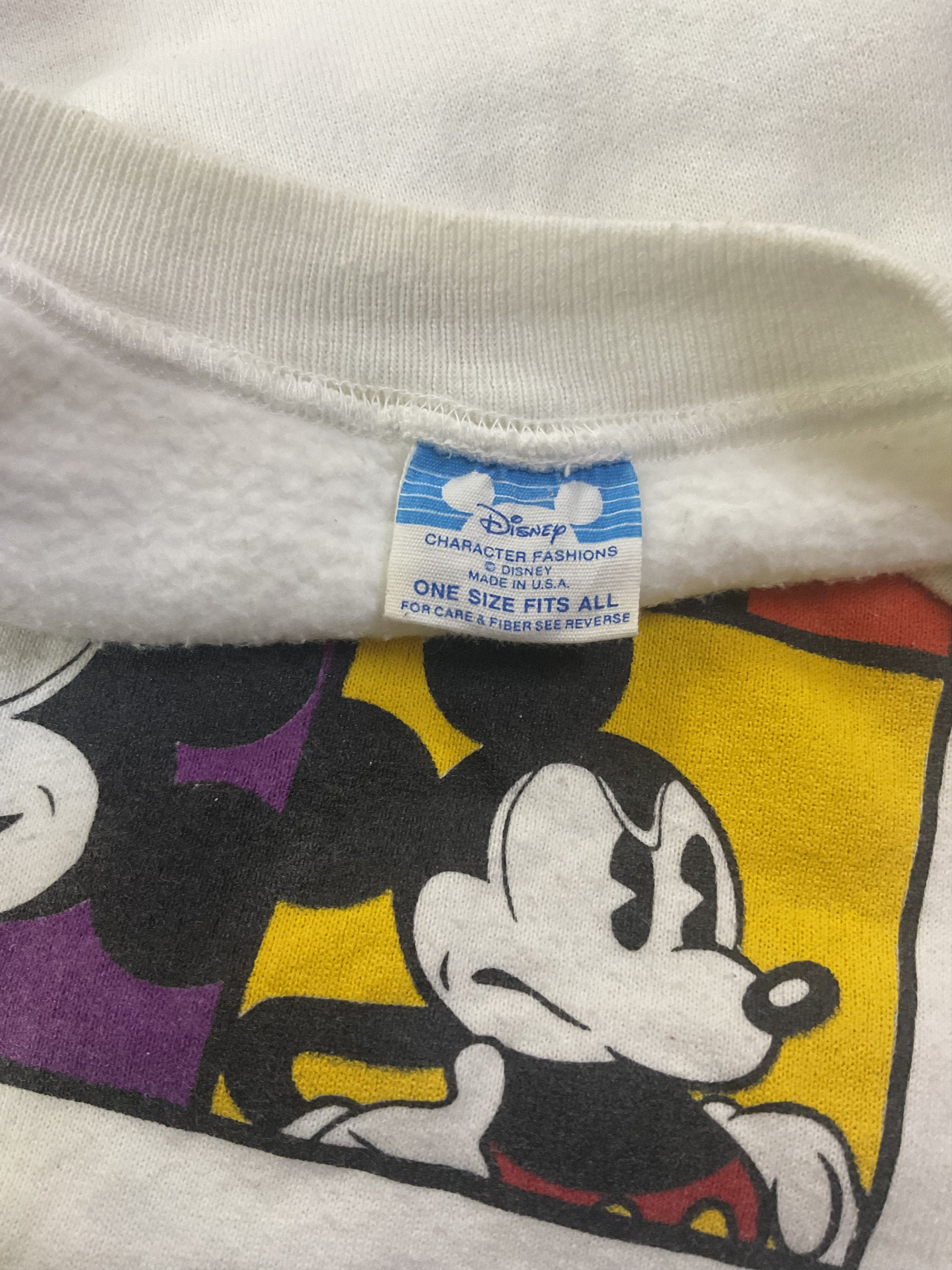 Disney Vintage 80s Disney Mickey Mouse The Many Faces Sweatshirt Size US XL / EU 56 / 4 - 4 Thumbnail