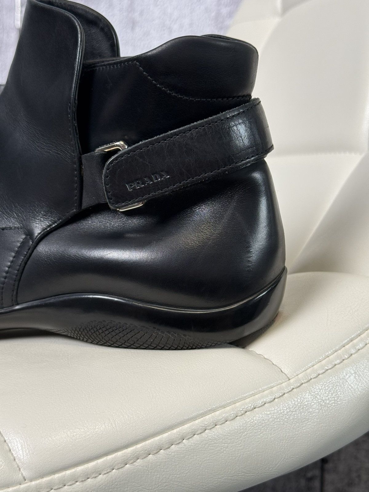 Prada Prada Sport Leather Ankle Boots Strap Men’s Chelsea Shoes Size US 11 / EU 44 - 5 Thumbnail