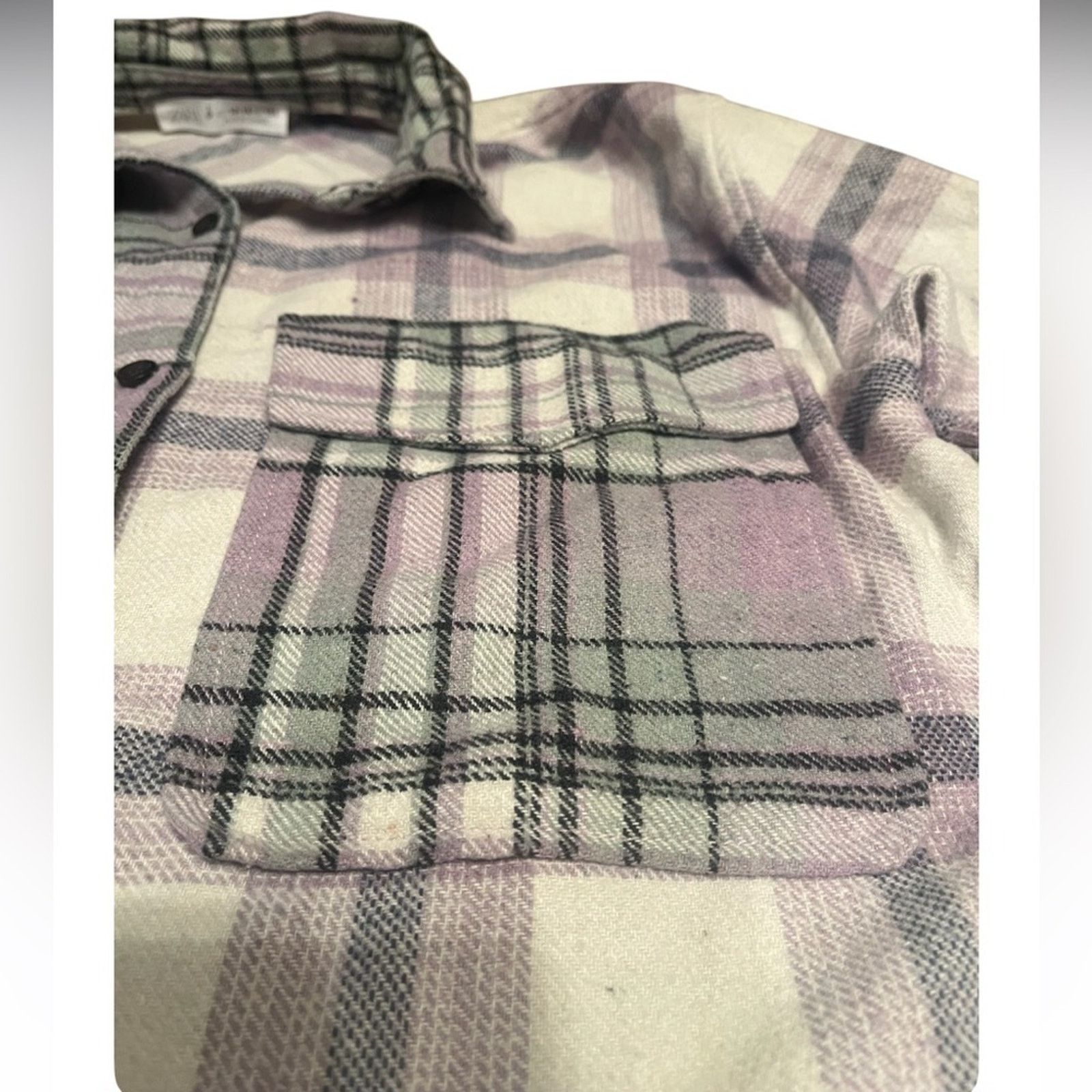 Zara Zara plaid flannel shacket, size 13-14 Size L / US 10 / IT 46 - 4 Thumbnail