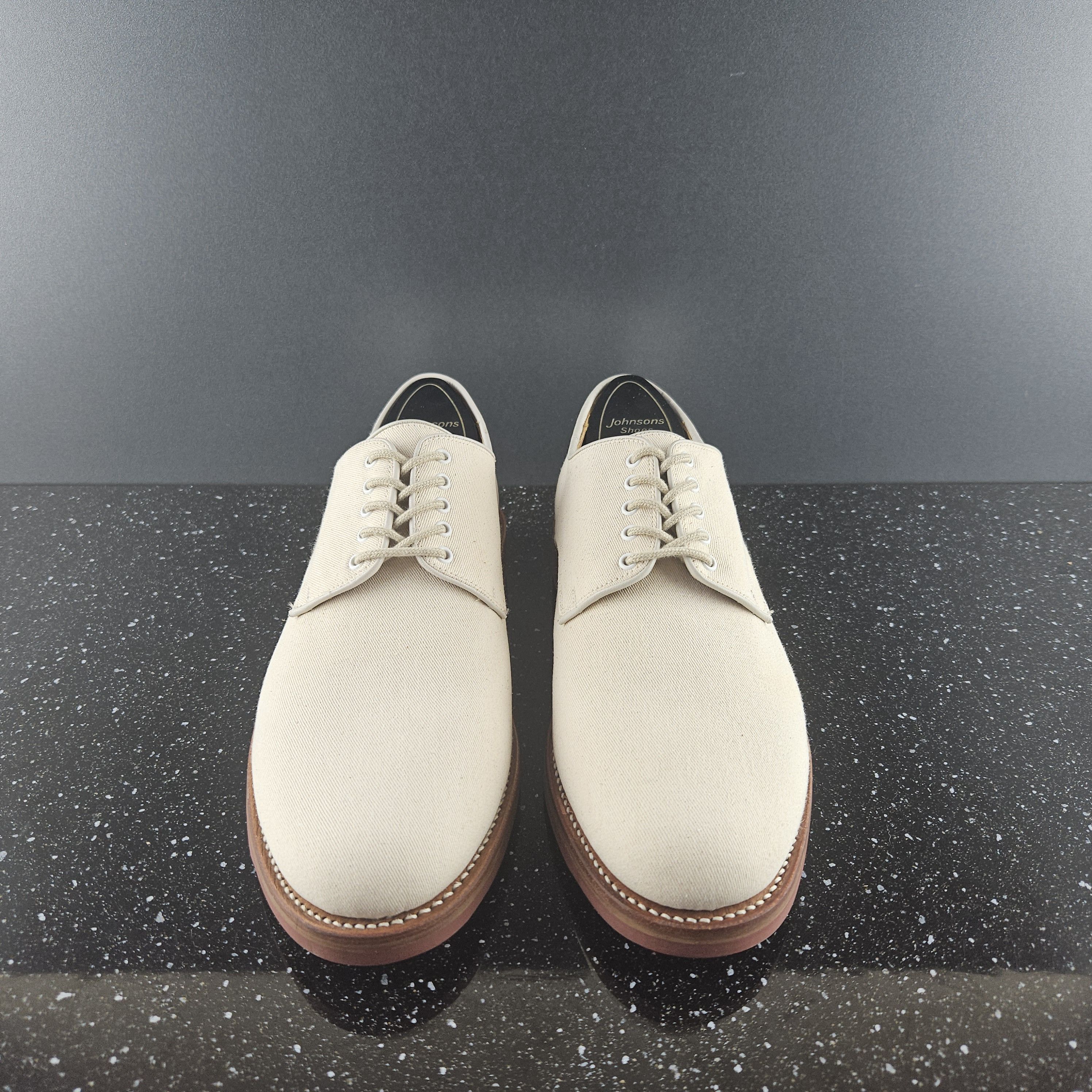 Vintage Grenson shoes beige canvas Sz 9 F
