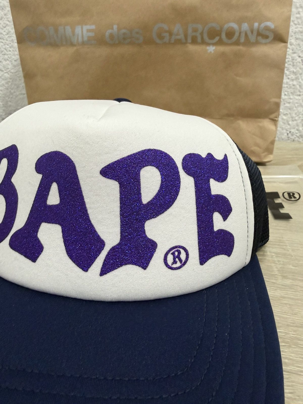 Bape BAPE GLITTER TRUCKER HAT 2026 JAPAN EXCLUSIVE Size ONE SIZE - 2 Thumbnail