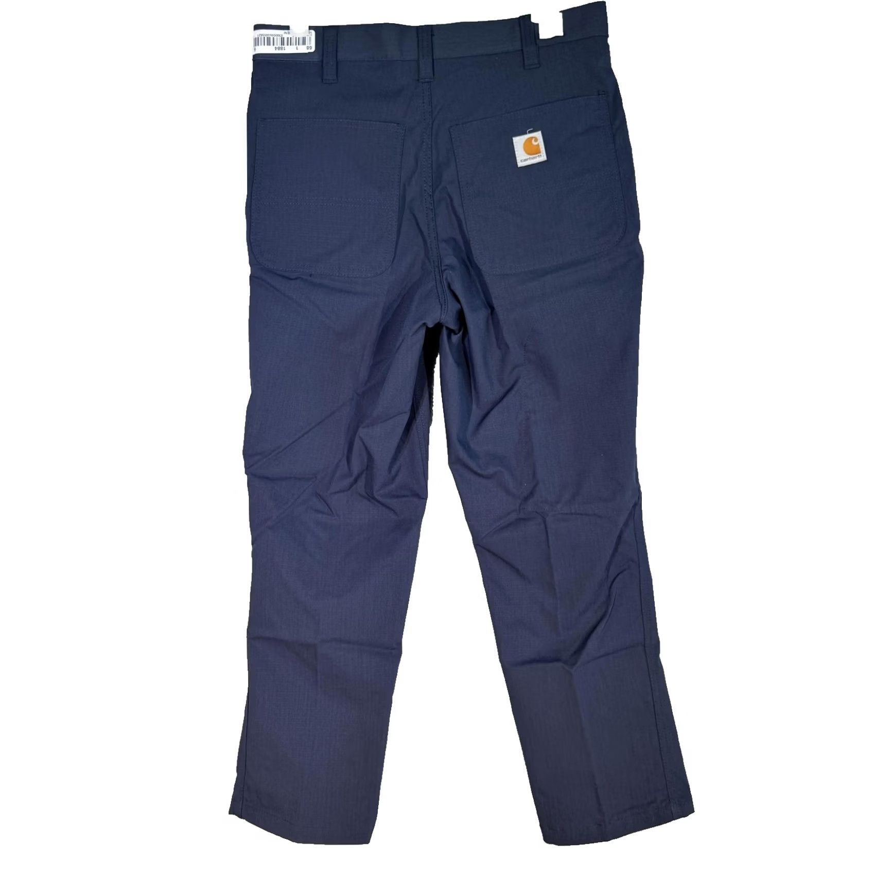 Carhartt Carhartt Pants Mens 29x28 Relaxed Fit Ripstop Cargo 2 Pair Navy Zip Pocket Workwear Cargo Pocket Logo Front Flat Front Size US 29 - 3 Thumbnail