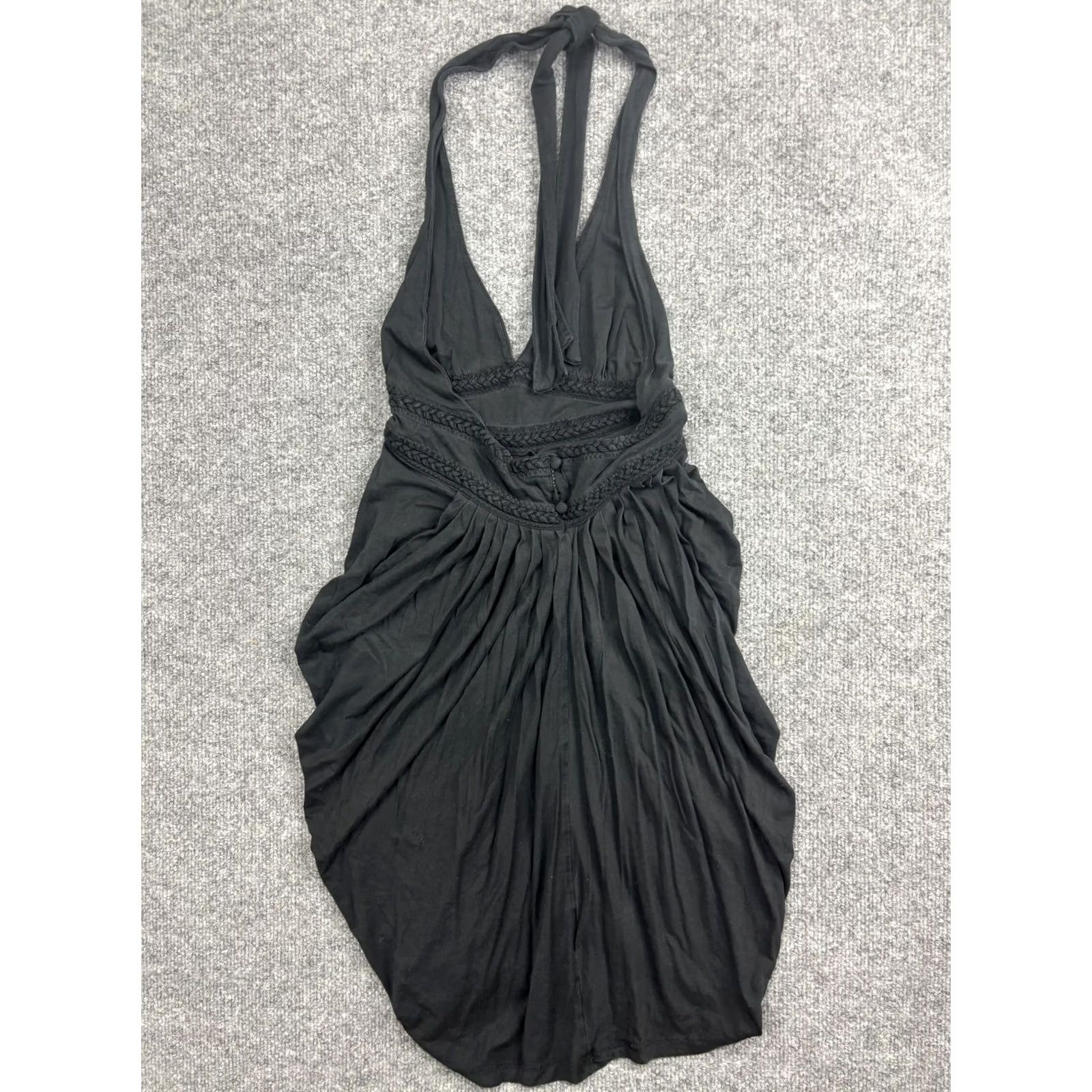 Ted Baker Ted Baker Dress Womens 2 Black Halter Empire Ruched Jersey Mini Sundress Size XS / US 0-2 / IT 36-38 - 6 Thumbnail