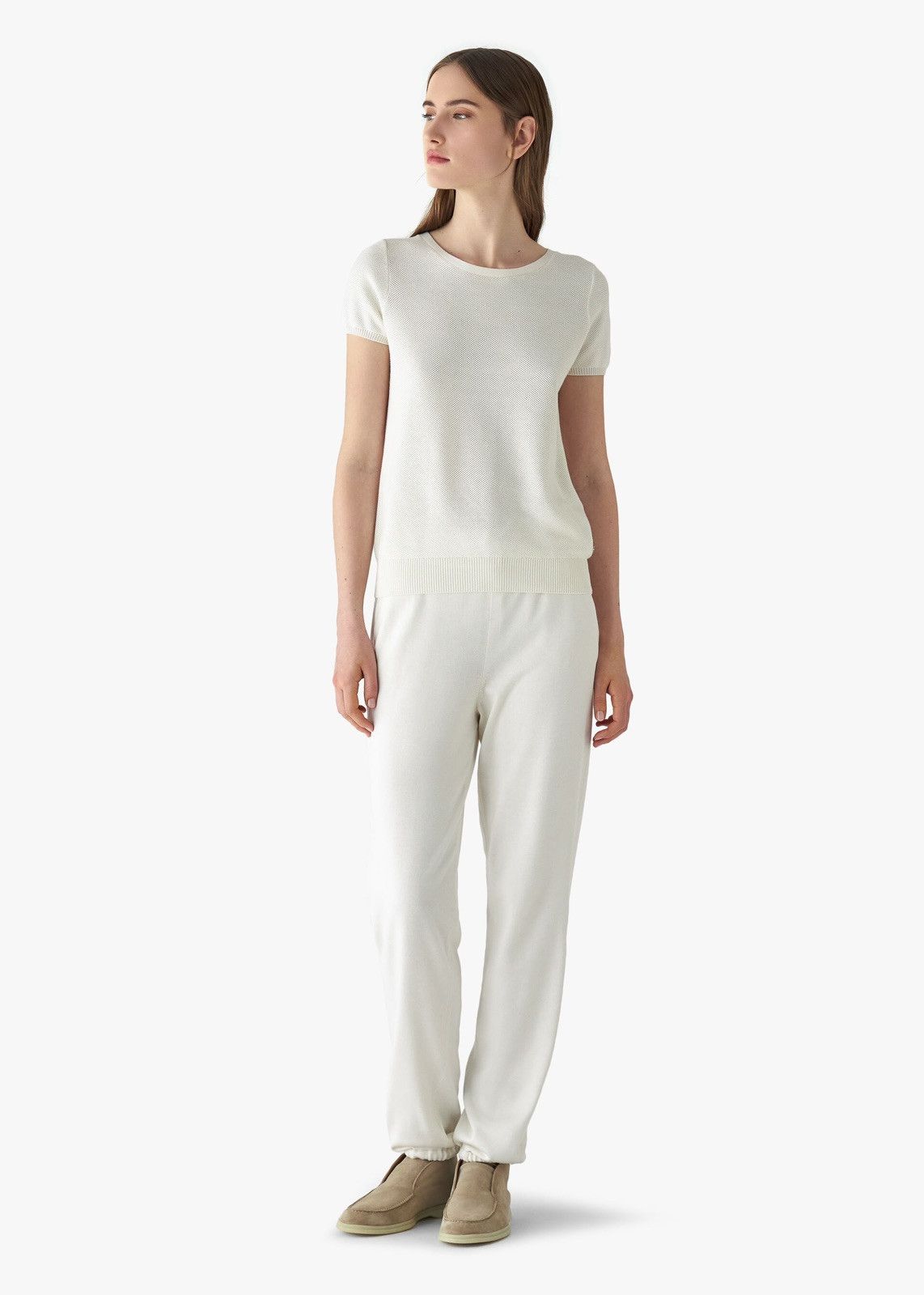 Loro Piana o1srvl11e0424 Sweater in White Size M / US 6-8 / IT 42-44 - 2 Thumbnail