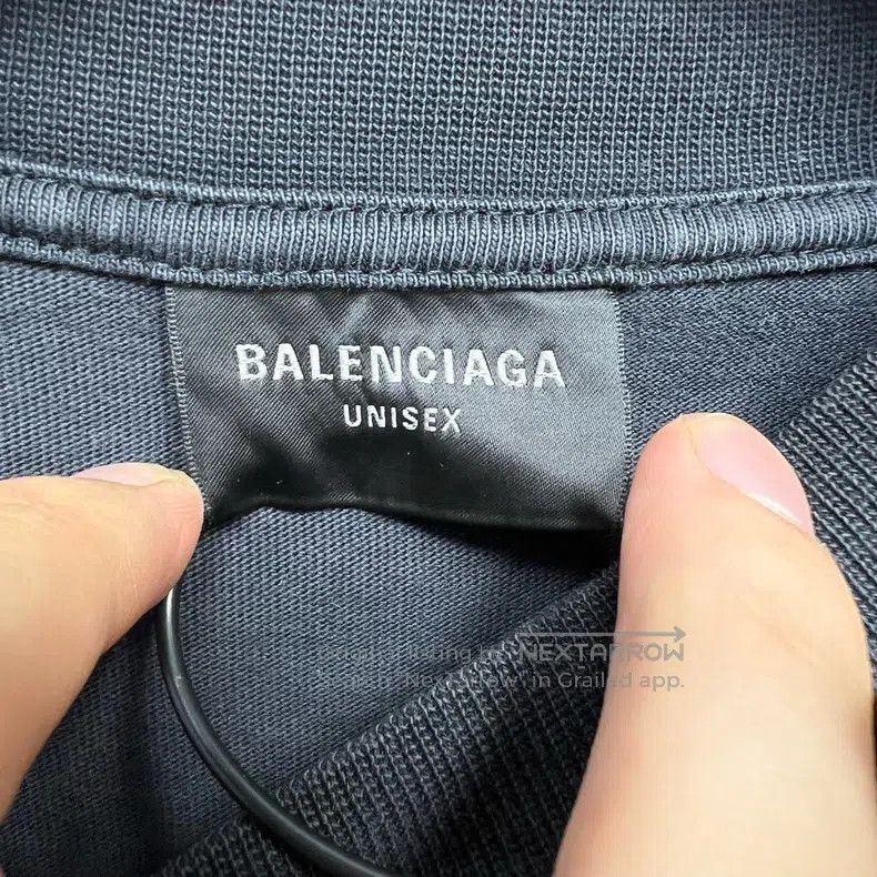Balenciaga Balenciaga Black Boomerang Embroidered Long Sleeve Hoodie Size US S / EU 44-46 / 1 - 4 Thumbnail