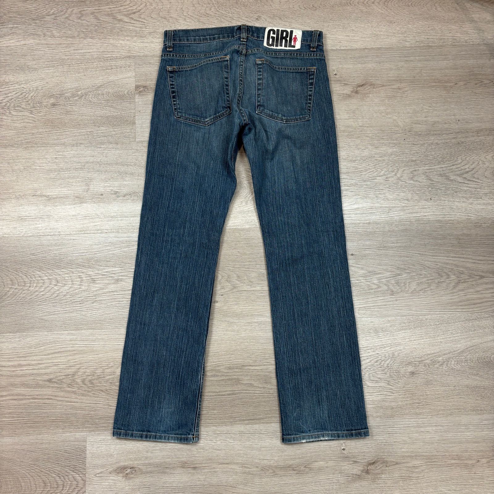 Girl Skateboards × Vintage Vintage Girl Skateboards Straight Leg Jeans Men's 32x31 Y2K Size US 32 / EU 48 - 2 Thumbnail