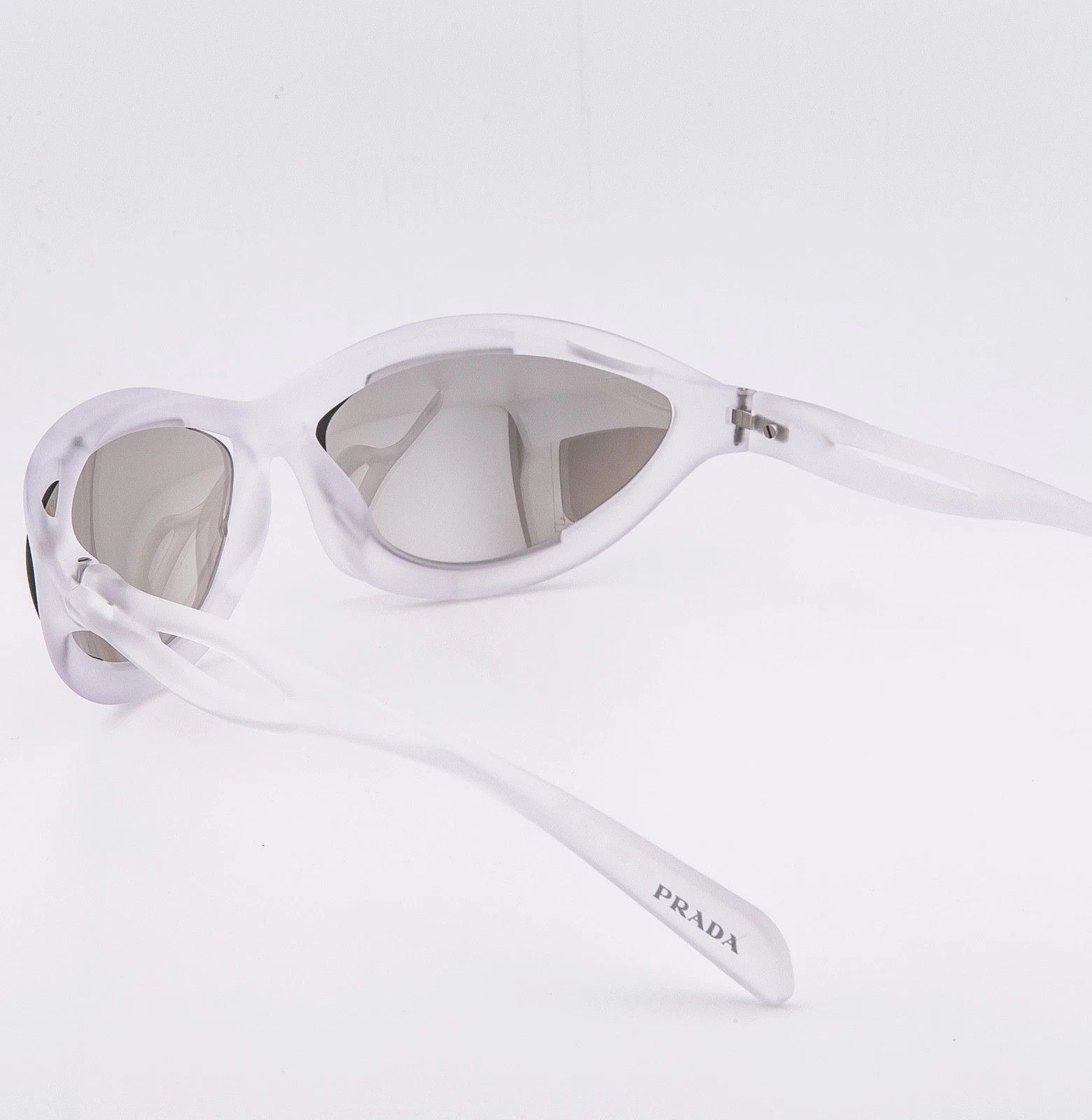 Prada PRADA PRA23S MORPH Frost Crystal Silver Mirror Wavy A23 A26 Size ONE SIZE - 2 Thumbnail