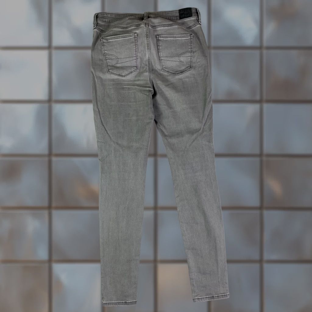 American Eagle Outfitters VINTAGE American Eagle Jegging Gray Hi-Rise Next Level Stretch Size 10 Long (Fit 32x31) Womens Size 24" / US 00 / IT 34 - 1 Thumbnail