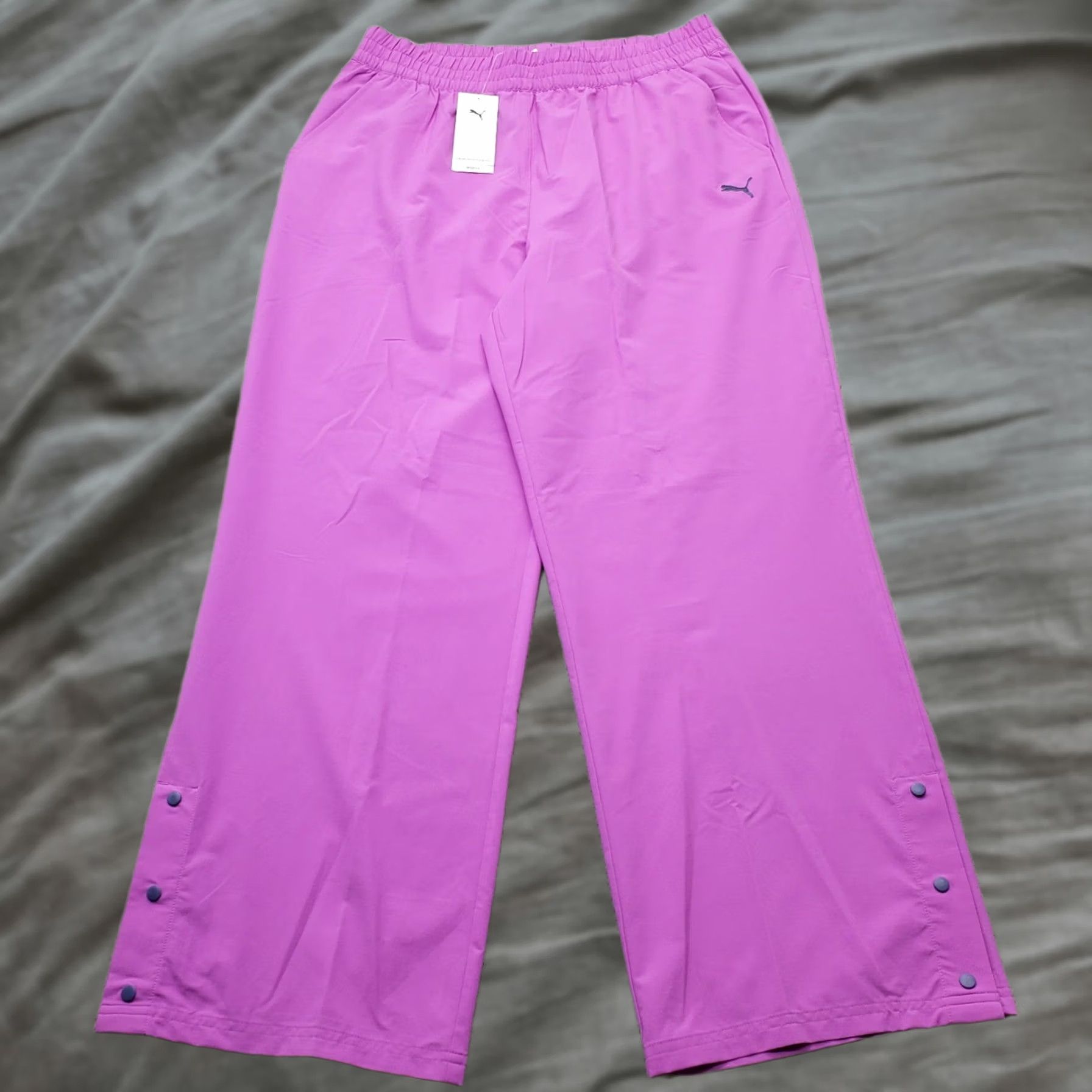 Puma Puma Essential Ripstop Woven Straight Pants Womens L Purple Elastic Waist, Pockets, Breathable, Athletic Fit, Jogger, Casual Travel, 100% Polyester Size 24" / US 00 / IT 34 - 1 Thumbnail