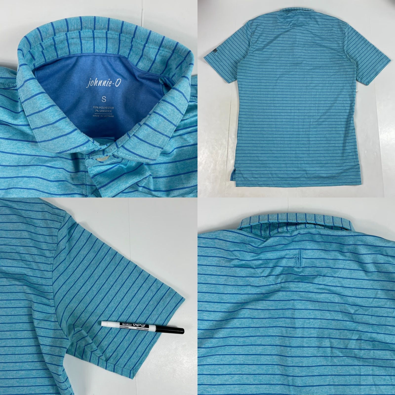 johnnie-O johnnie-O Polo Shirt Men Small Blue Golf Short Sleeve Golfer Golfing Performance Size US S / EU 44-46 / 1 - 8 Thumbnail
