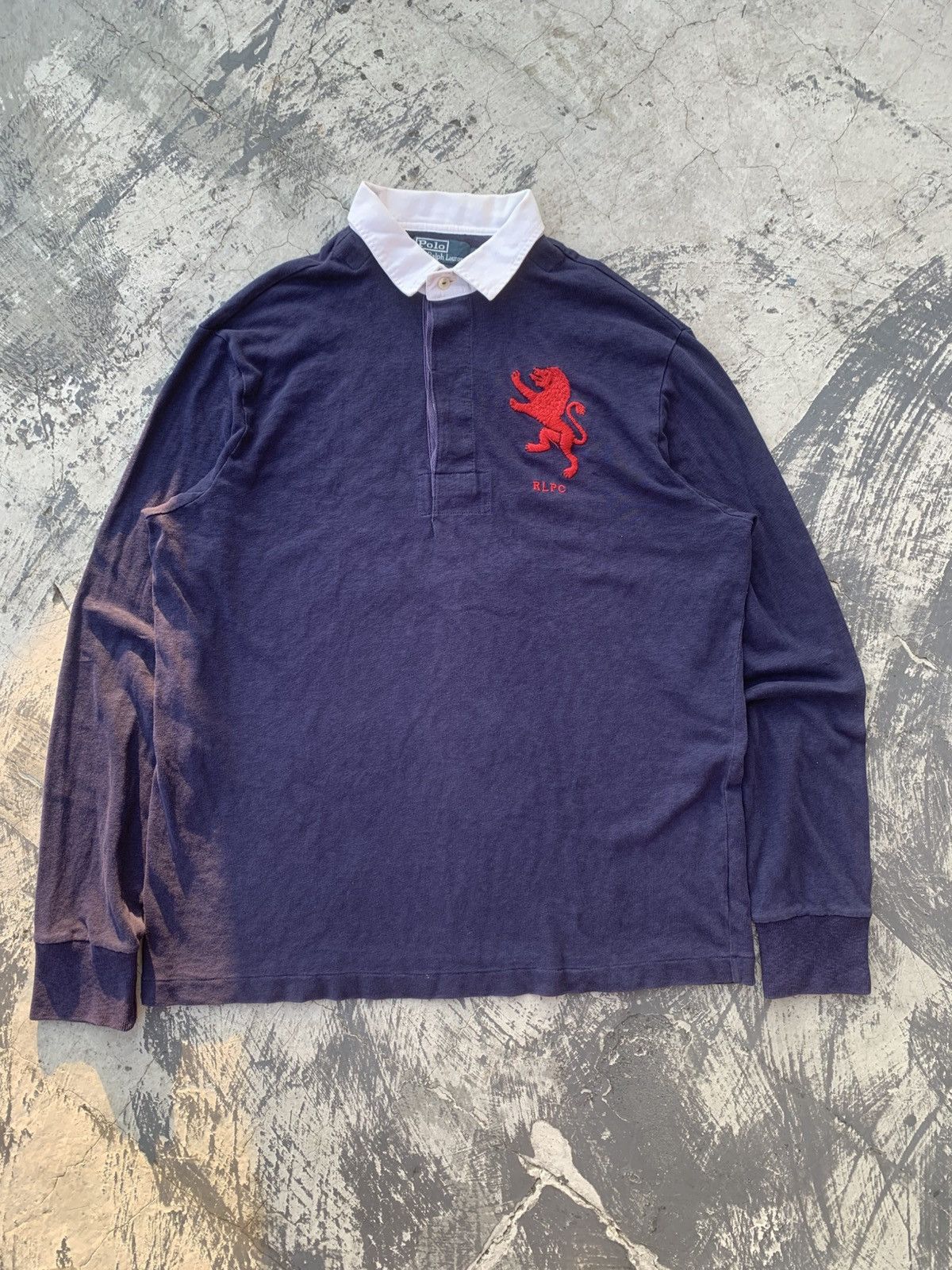 Ralph Lauren Vintage Polo Ralph Lauren Lion Rugby Navy Back Patch 8 Size US L / EU 52-54 / 3 - 2 Thumbnail