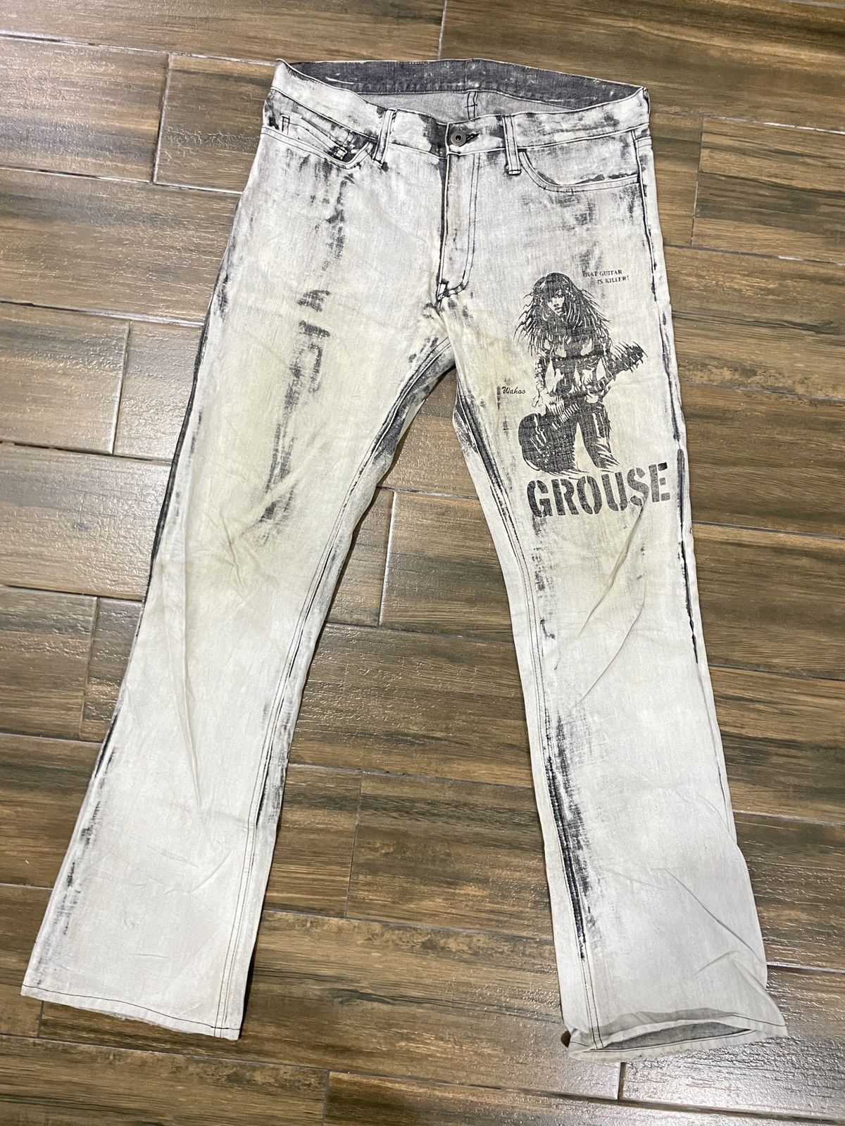 Japanese Brand × Vintage Edge Rupert flare with Printed Denim Size US 34 / EU 50 - 1 Thumbnail