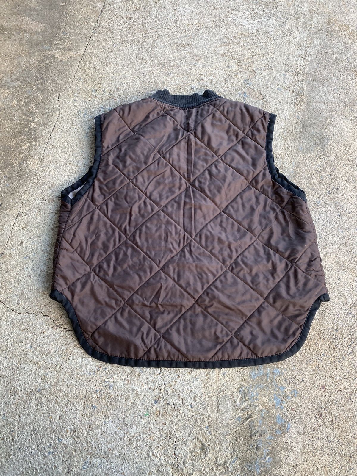 Vintage Vintage Brown Quilted Puffer Vest Size US L / EU 52-54 / 3 - 6 Thumbnail
