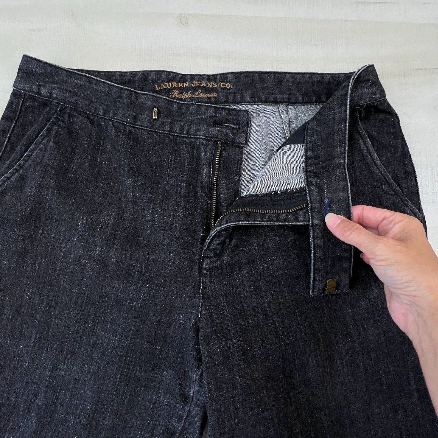 Ralph Lauren Lauren Ralph Lauren Womens Black Mid Rise Stretch Bootcut Jeans Size 8 Size 30" / US 8 / IT 44 - 3 Thumbnail