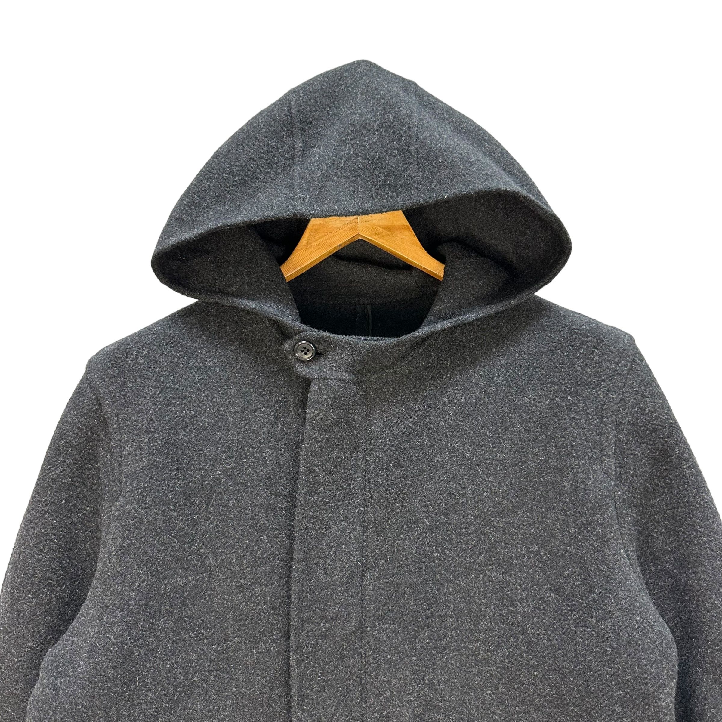 PPFM PPFM Wool Hooded Zipper Long Coat Jacket #A20-0472 Size US M / EU 48-50 / 2 - 2 Thumbnail